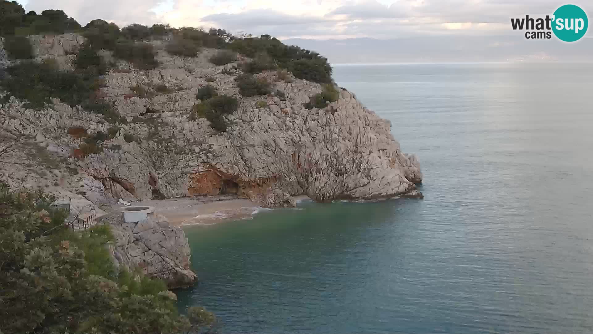 Webcam plage Brseč à Mošćenička Draga, Croatie