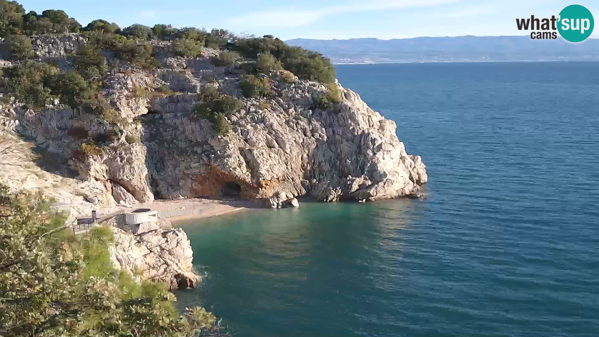 Webcam plage Brseč à Mošćenička Draga, Croatie