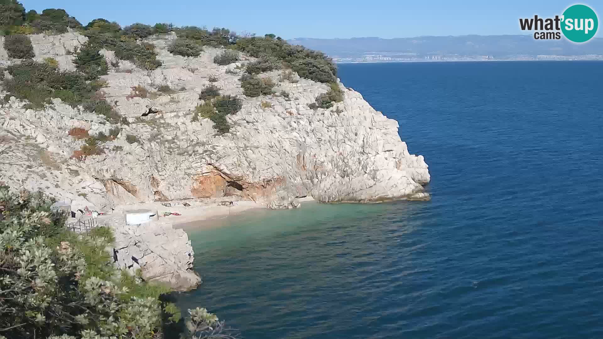 Cámara web de la playa de Brseč en Mošćenička Draga, Croacia
