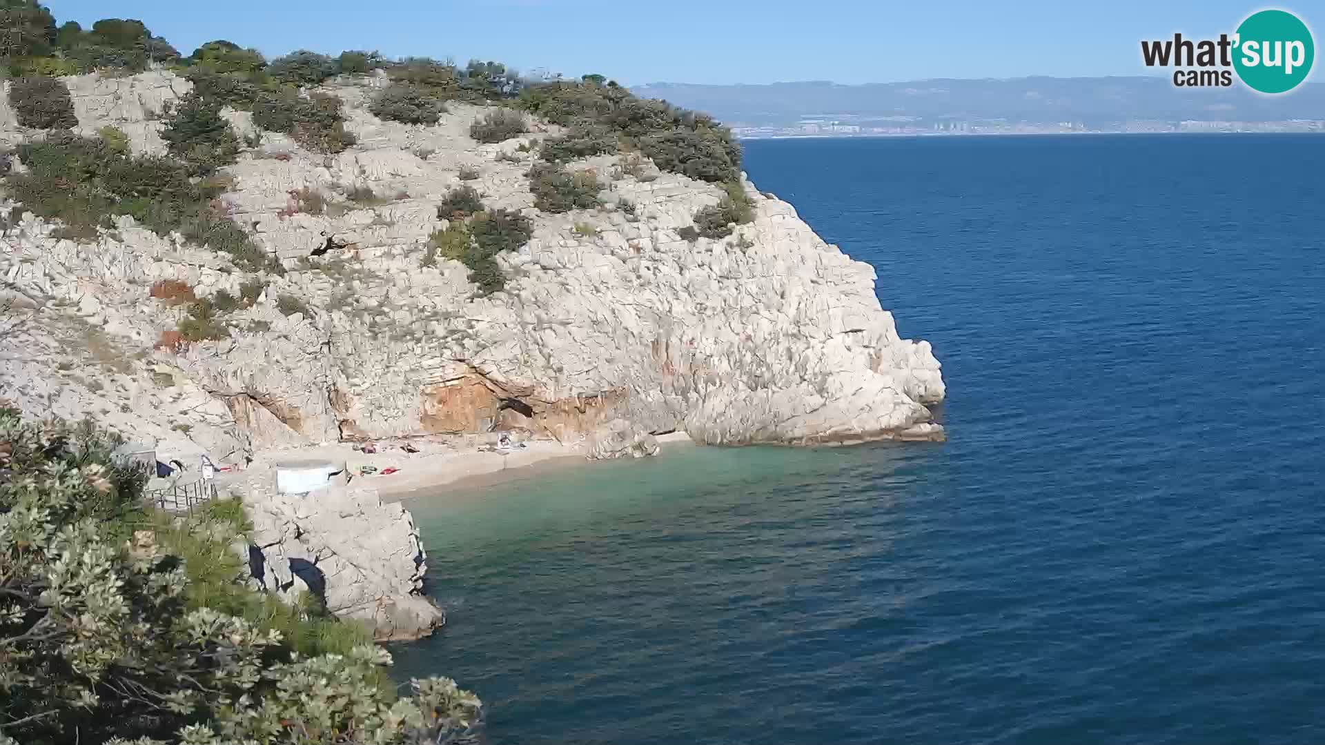 Webcam plage Brseč à Mošćenička Draga, Croatie