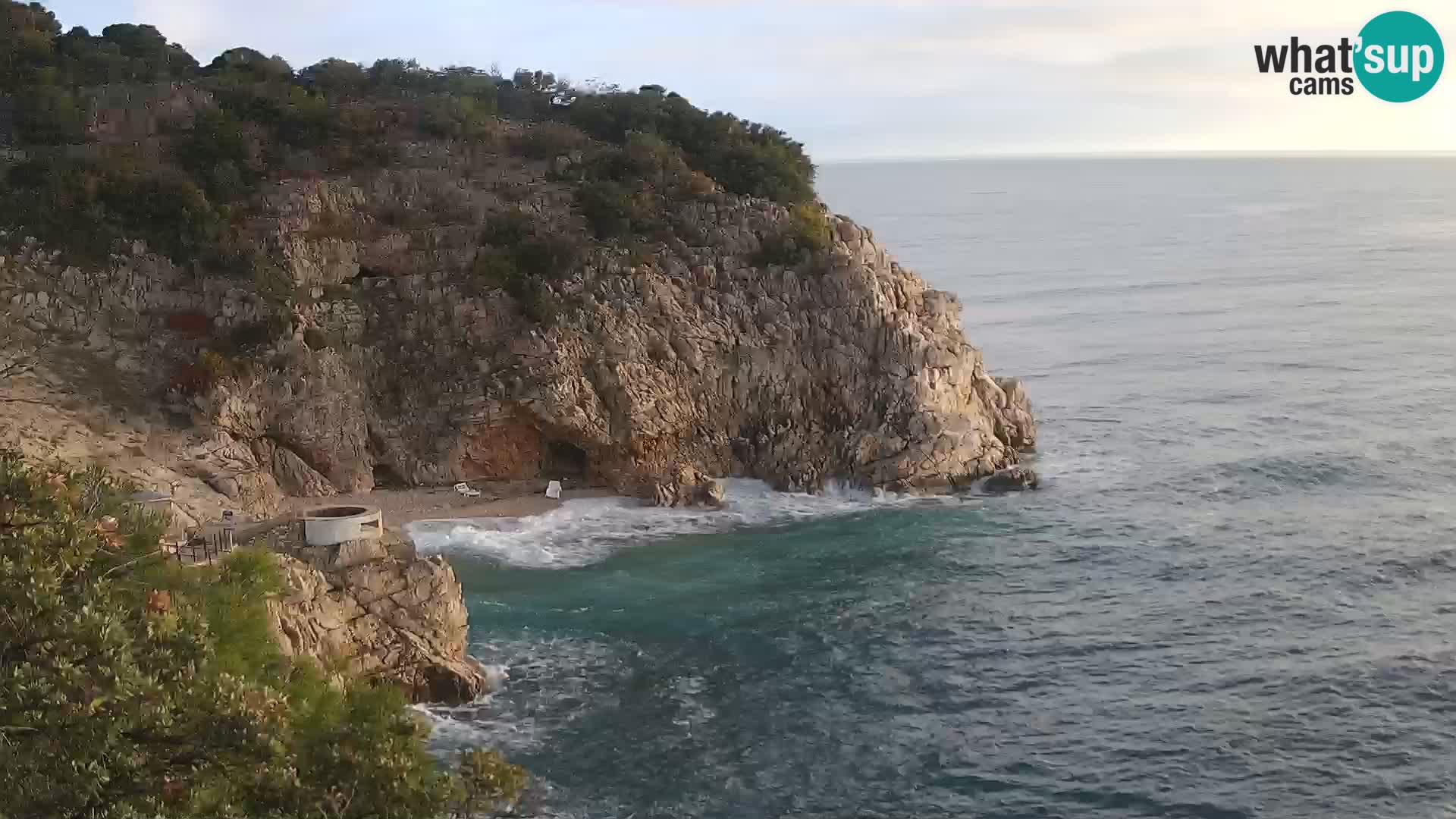 Spletna kamera Brseč plaža – Mošćenička Draga – Hrvaška