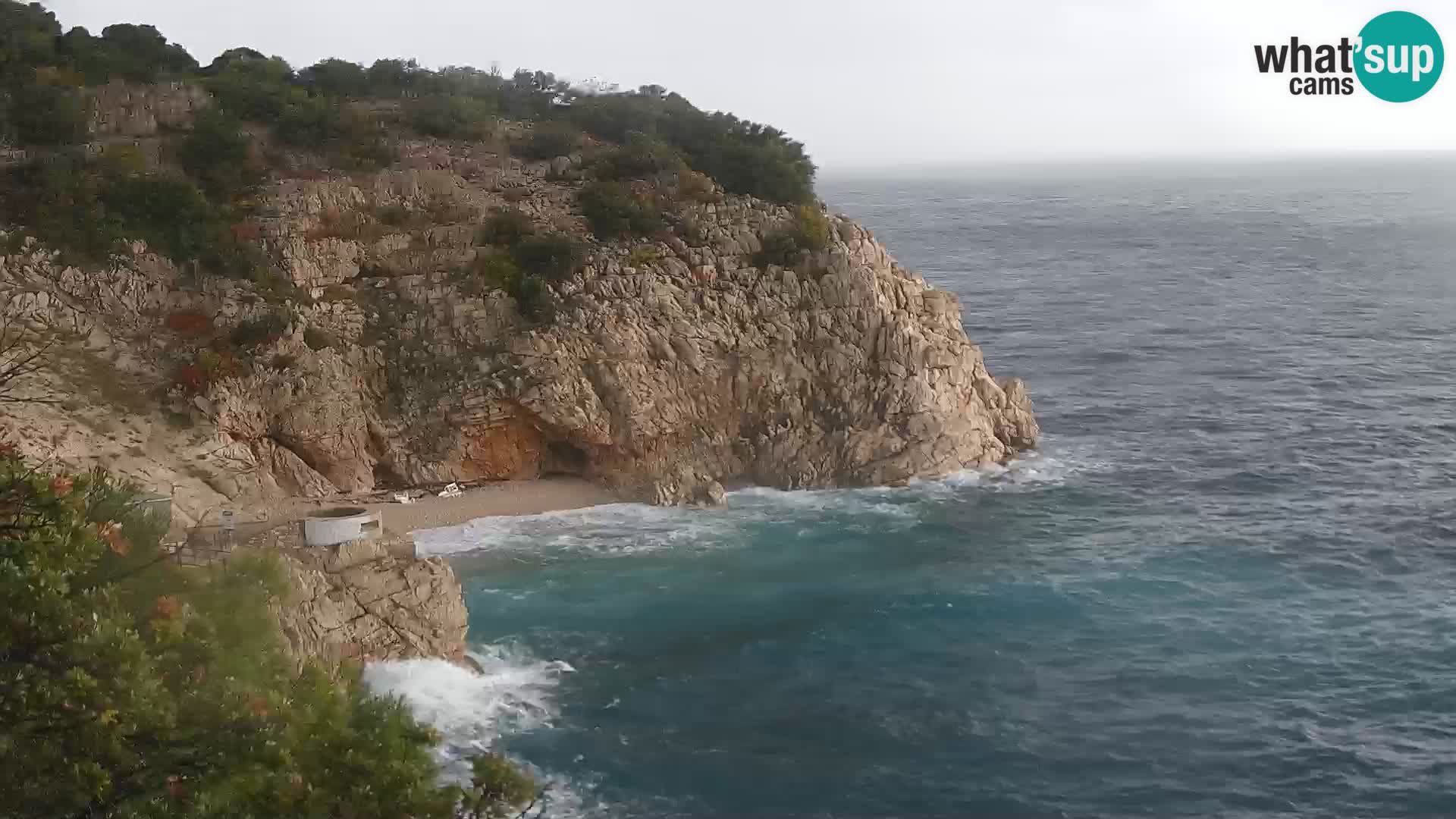 Cámara web de la playa de Brseč en Mošćenička Draga, Croacia