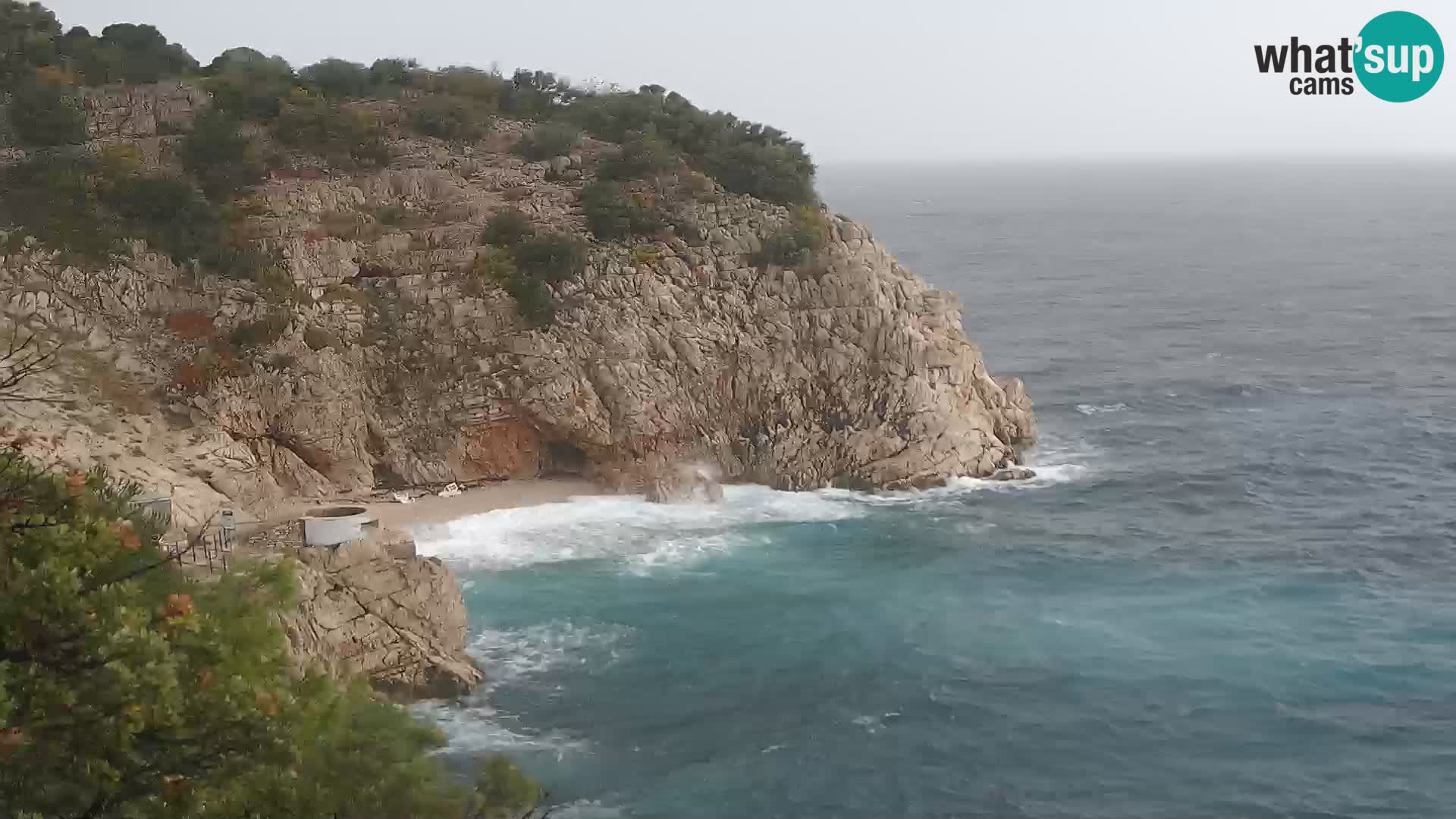 Spletna kamera Brseč plaža – Mošćenička Draga – Hrvaška