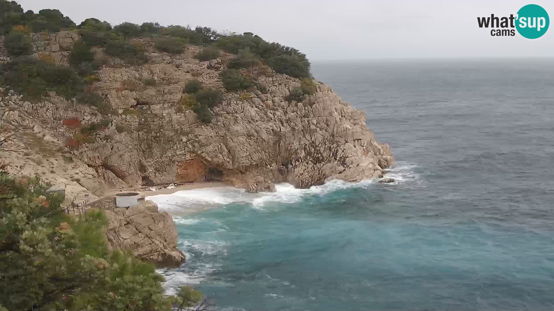 Cámara web de la playa de Brseč en Mošćenička Draga, Croacia