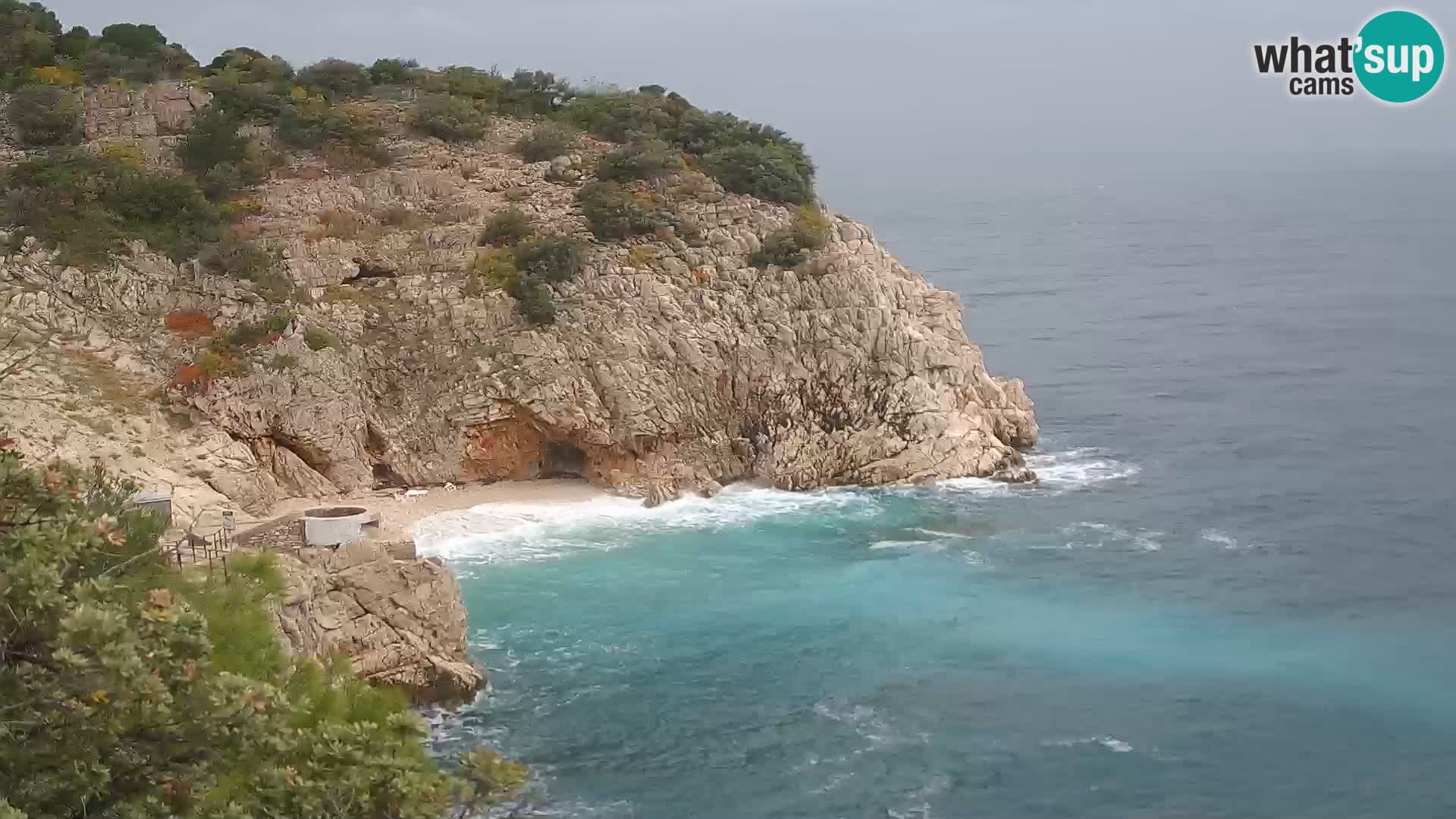 Spletna kamera Brseč plaža – Mošćenička Draga – Hrvaška