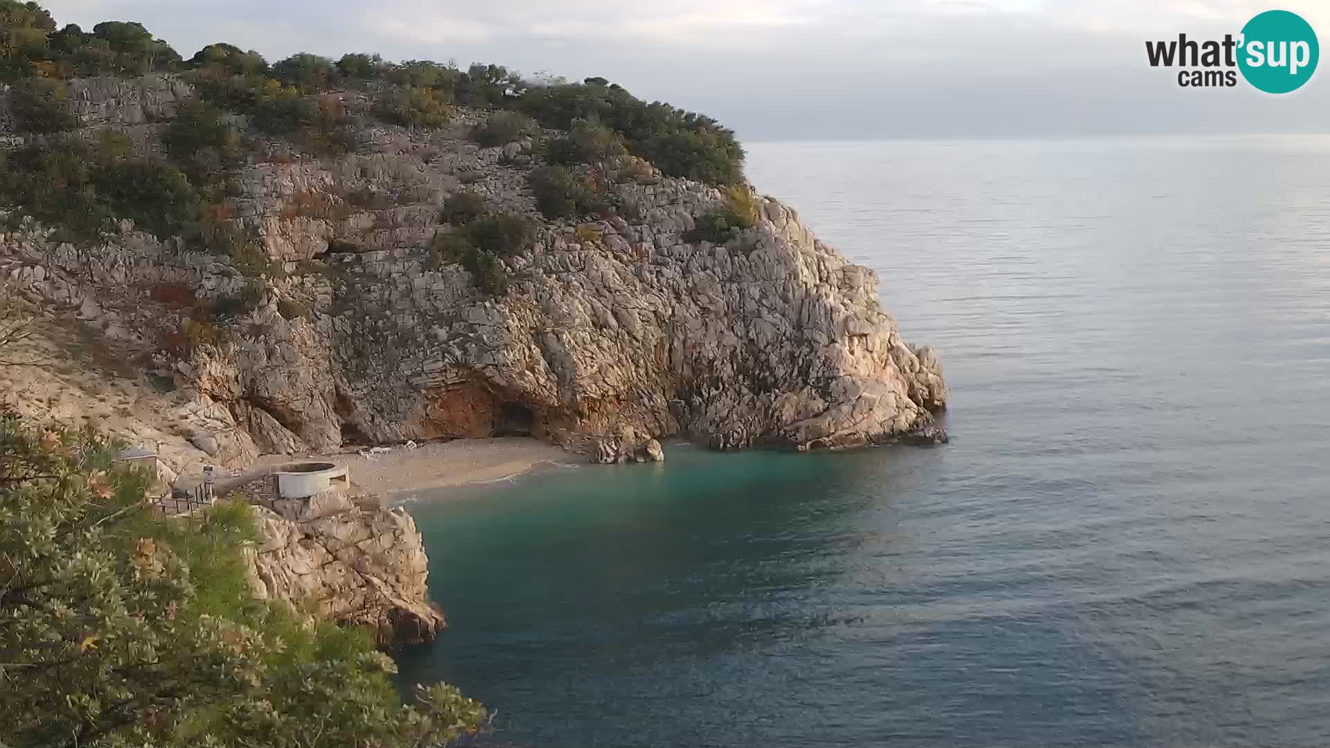 Webcam plage Brseč à Mošćenička Draga, Croatie