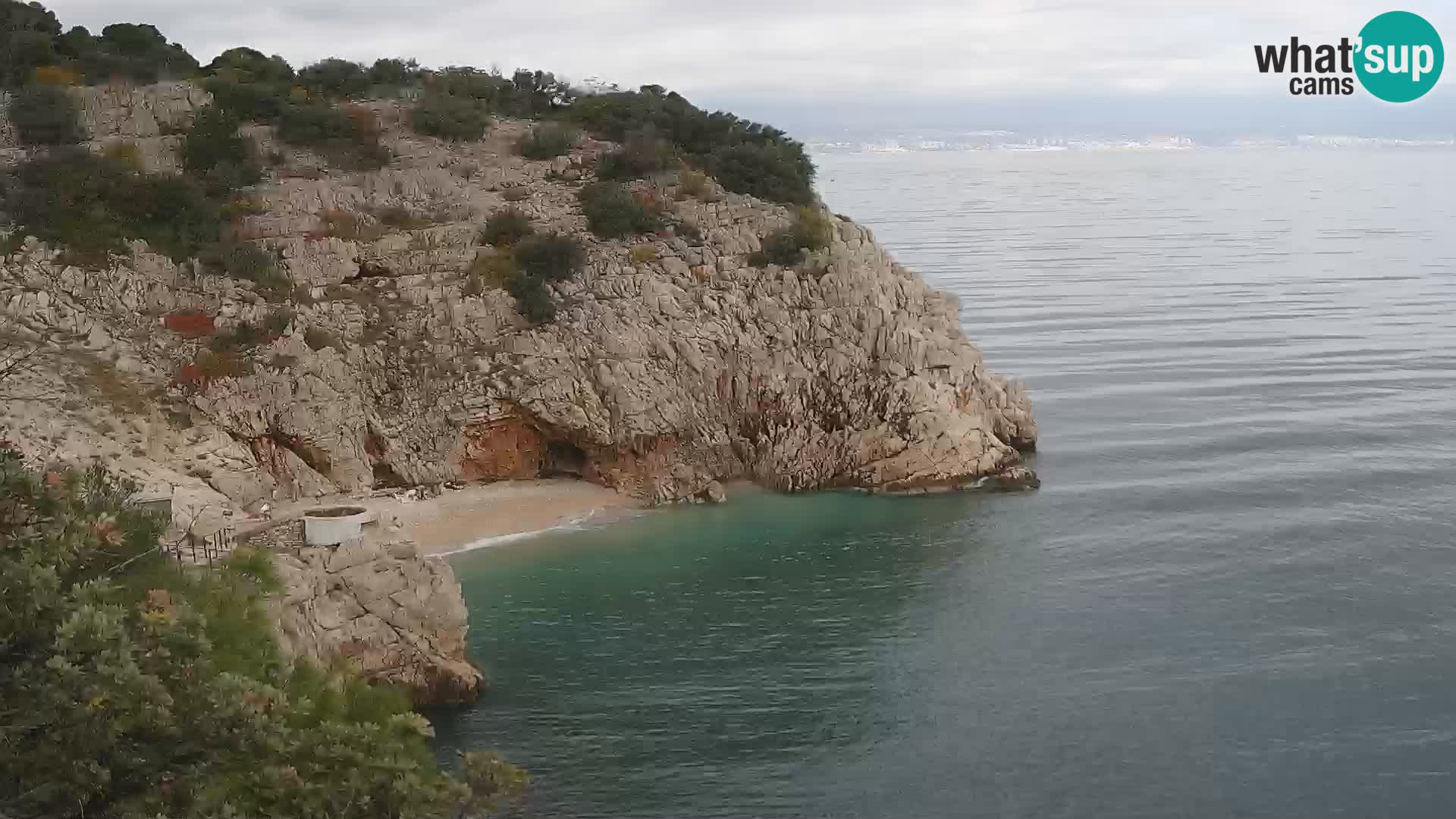 Cámara web de la playa de Brseč en Mošćenička Draga, Croacia