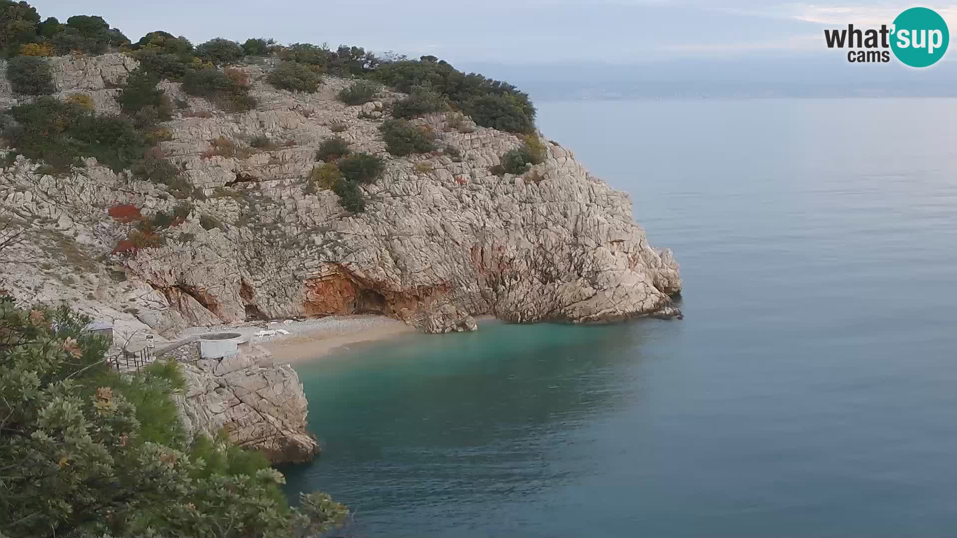 Cámara web de la playa de Brseč en Mošćenička Draga, Croacia