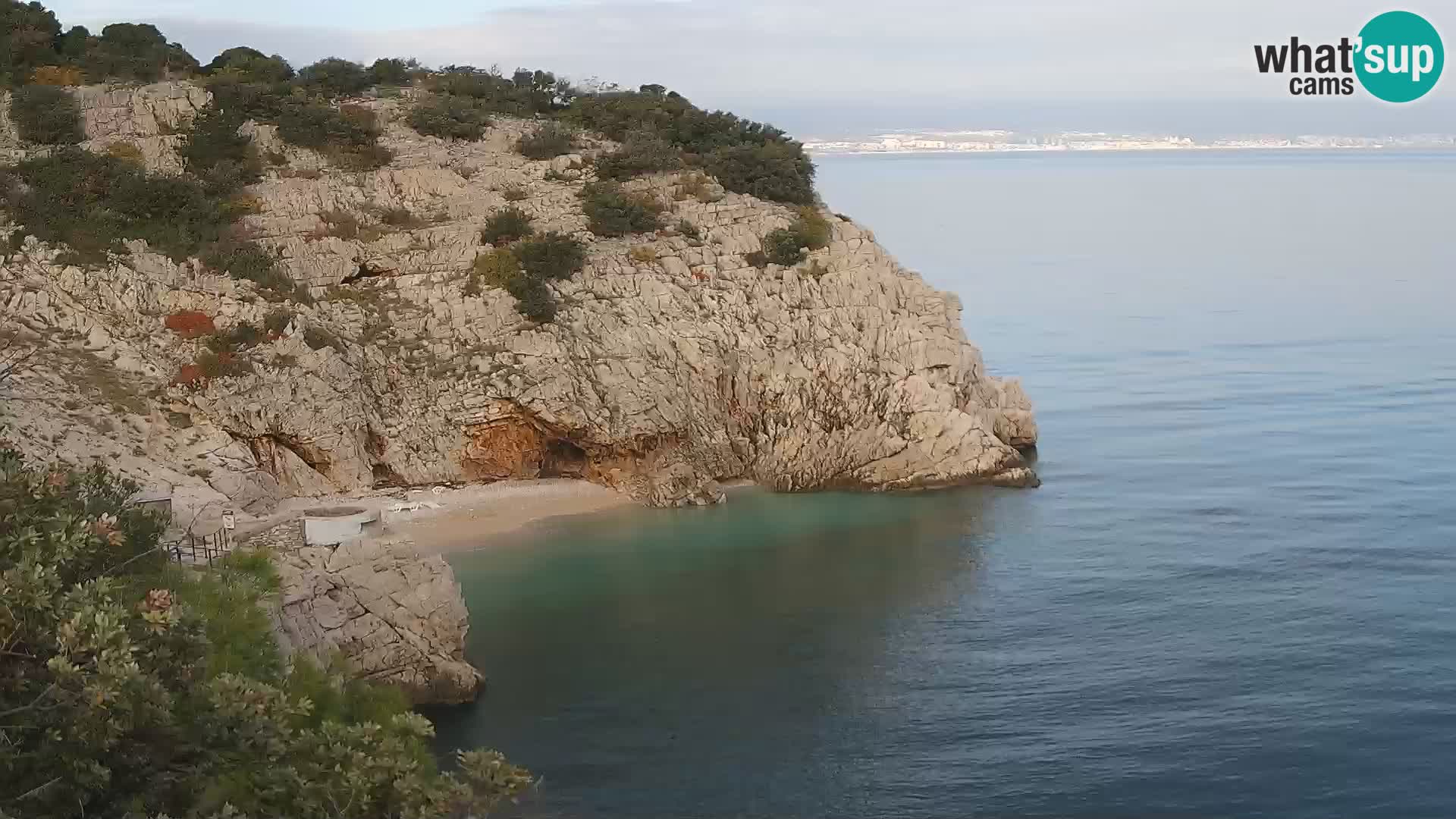 Cámara web de la playa de Brseč en Mošćenička Draga, Croacia