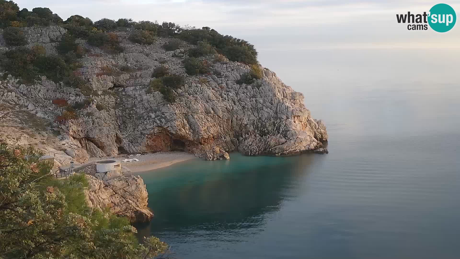 Cámara web de la playa de Brseč en Mošćenička Draga, Croacia