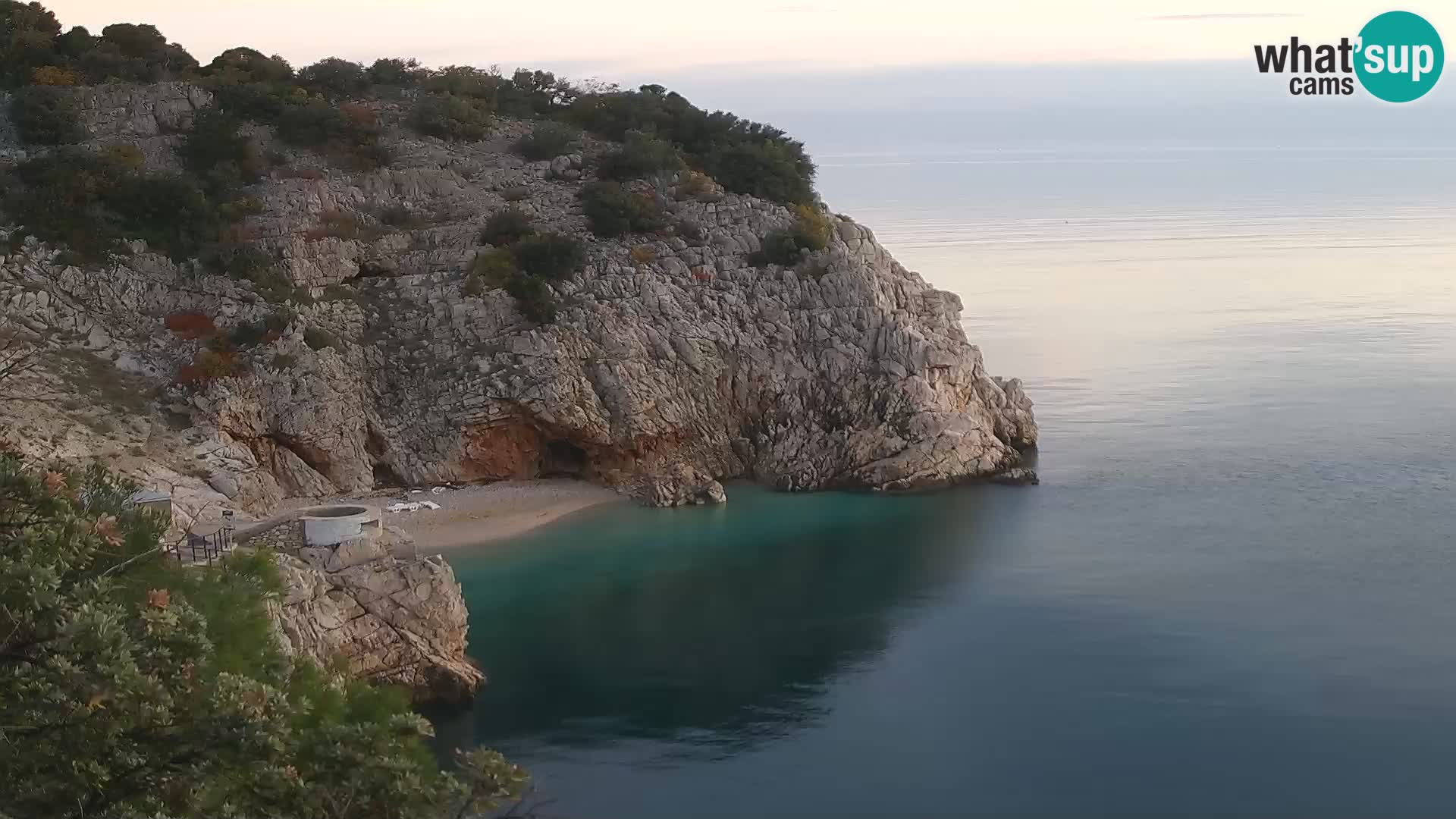 Webcam plage Brseč à Mošćenička Draga, Croatie