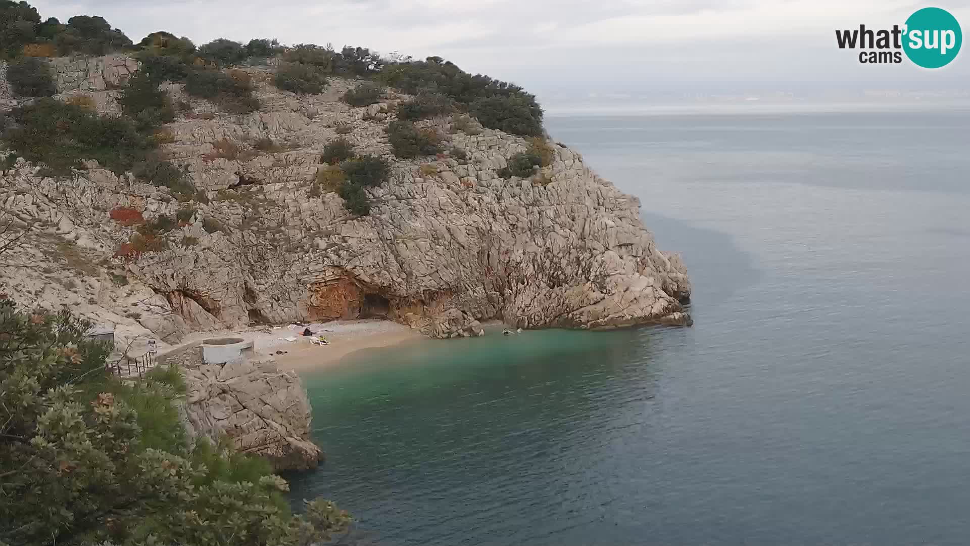 Webcam plage Brseč à Mošćenička Draga, Croatie