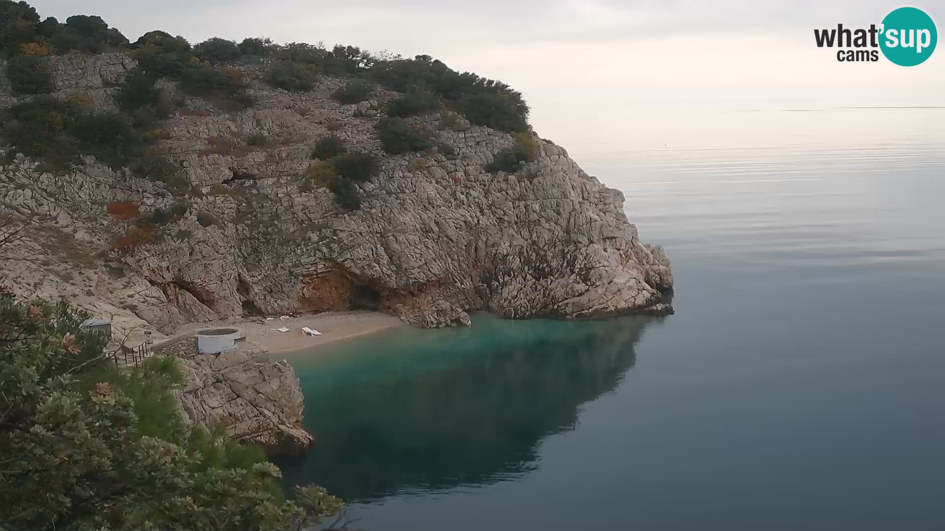 Webcam plage Brseč à Mošćenička Draga, Croatie