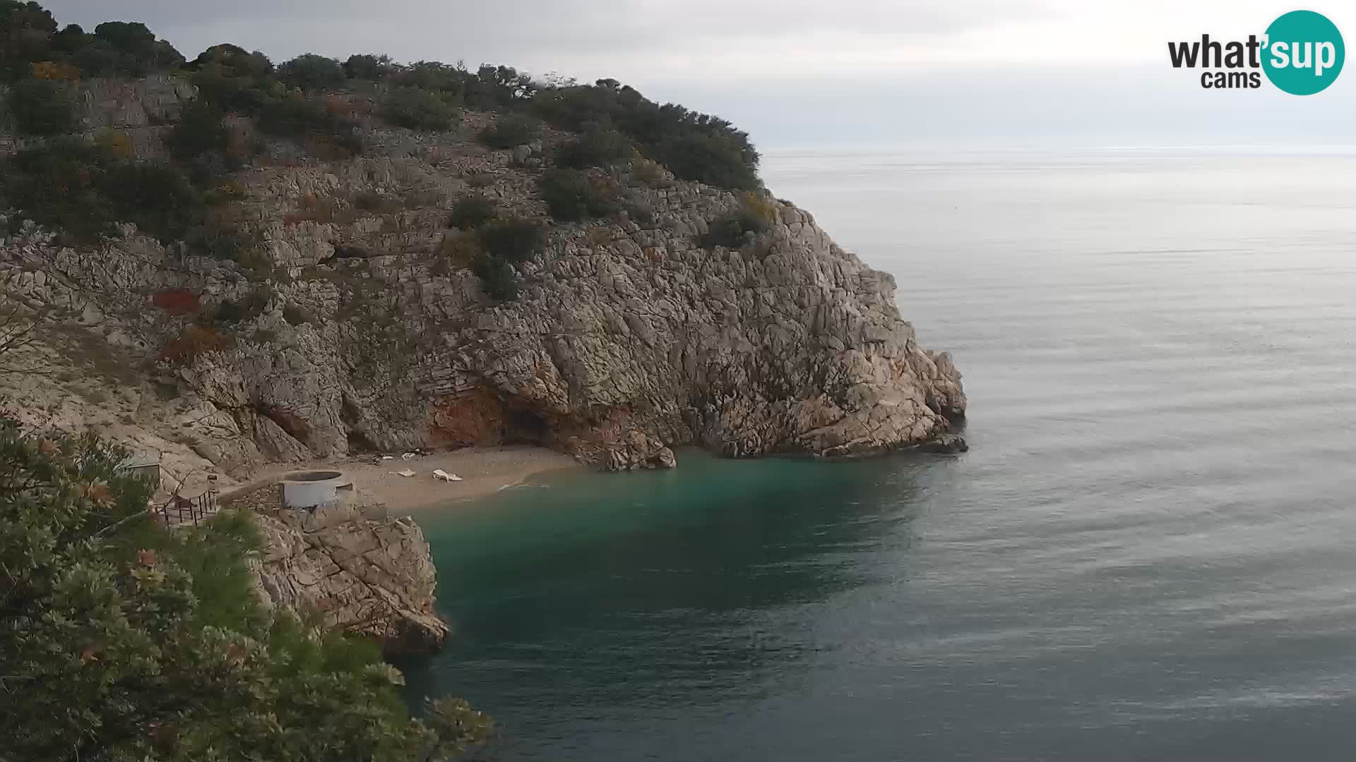 Spletna kamera Brseč plaža – Mošćenička Draga – Hrvaška