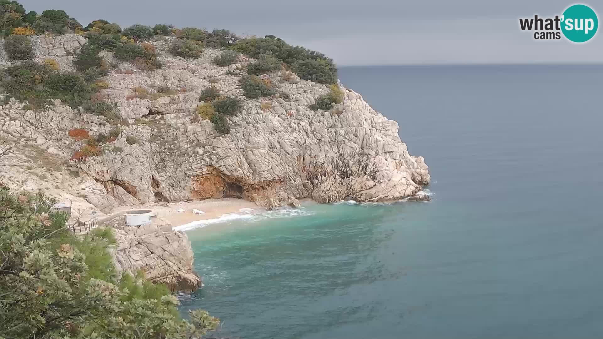 Cámara web de la playa de Brseč en Mošćenička Draga, Croacia