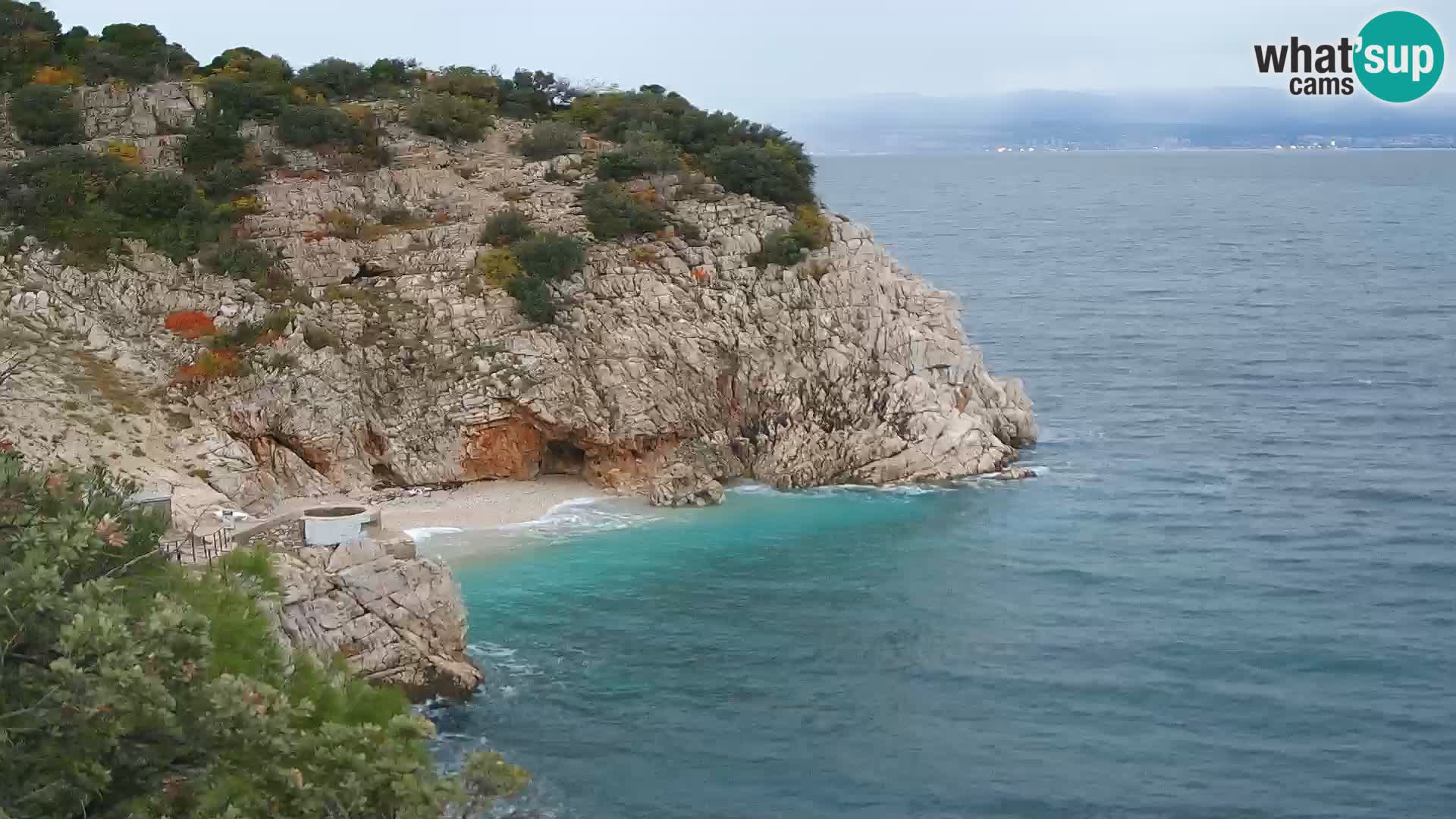 Cámara web de la playa de Brseč en Mošćenička Draga, Croacia