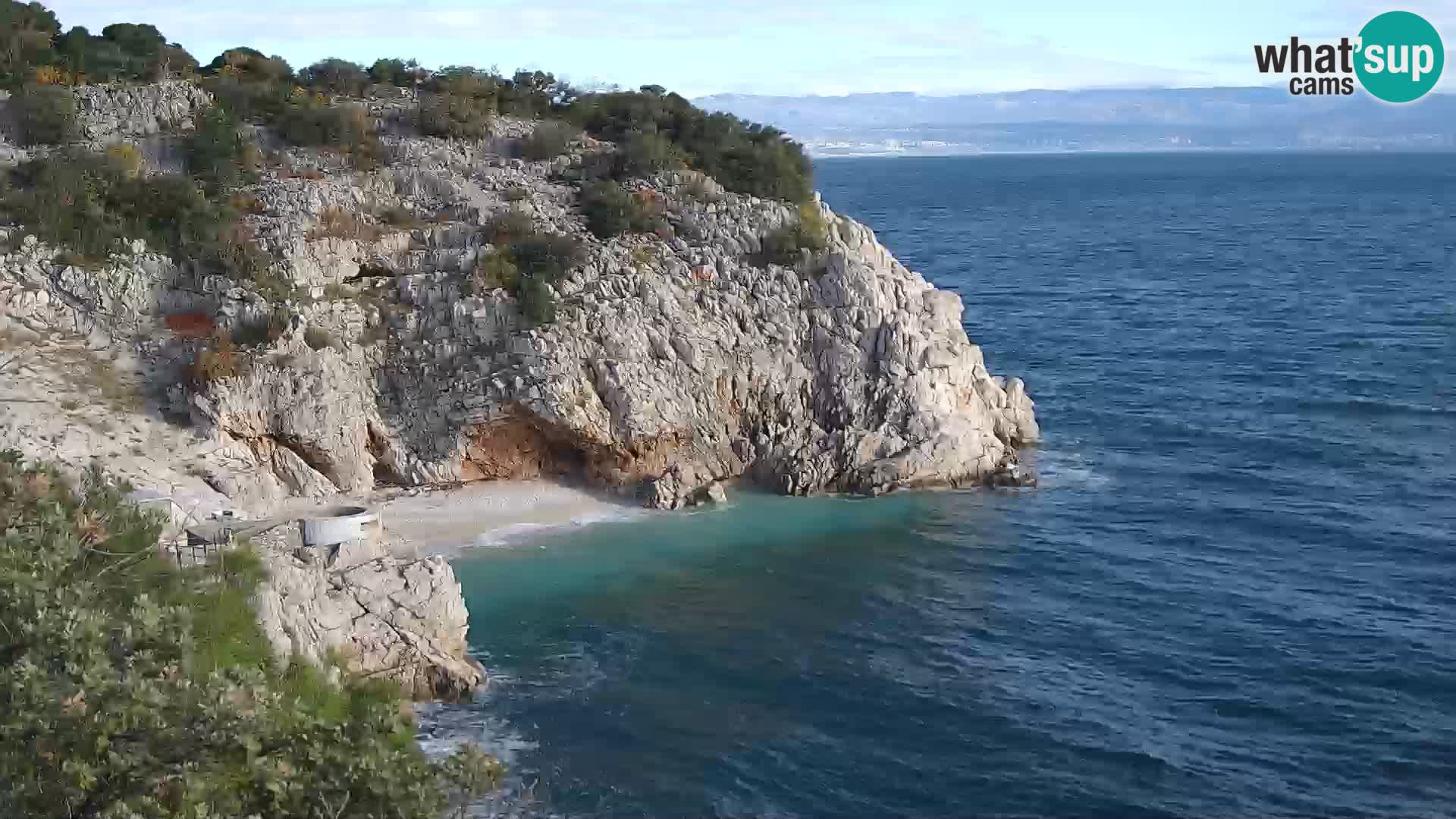 Cámara web de la playa de Brseč en Mošćenička Draga, Croacia
