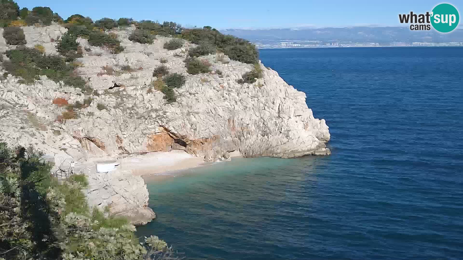 Spletna kamera Brseč plaža – Mošćenička Draga – Hrvaška