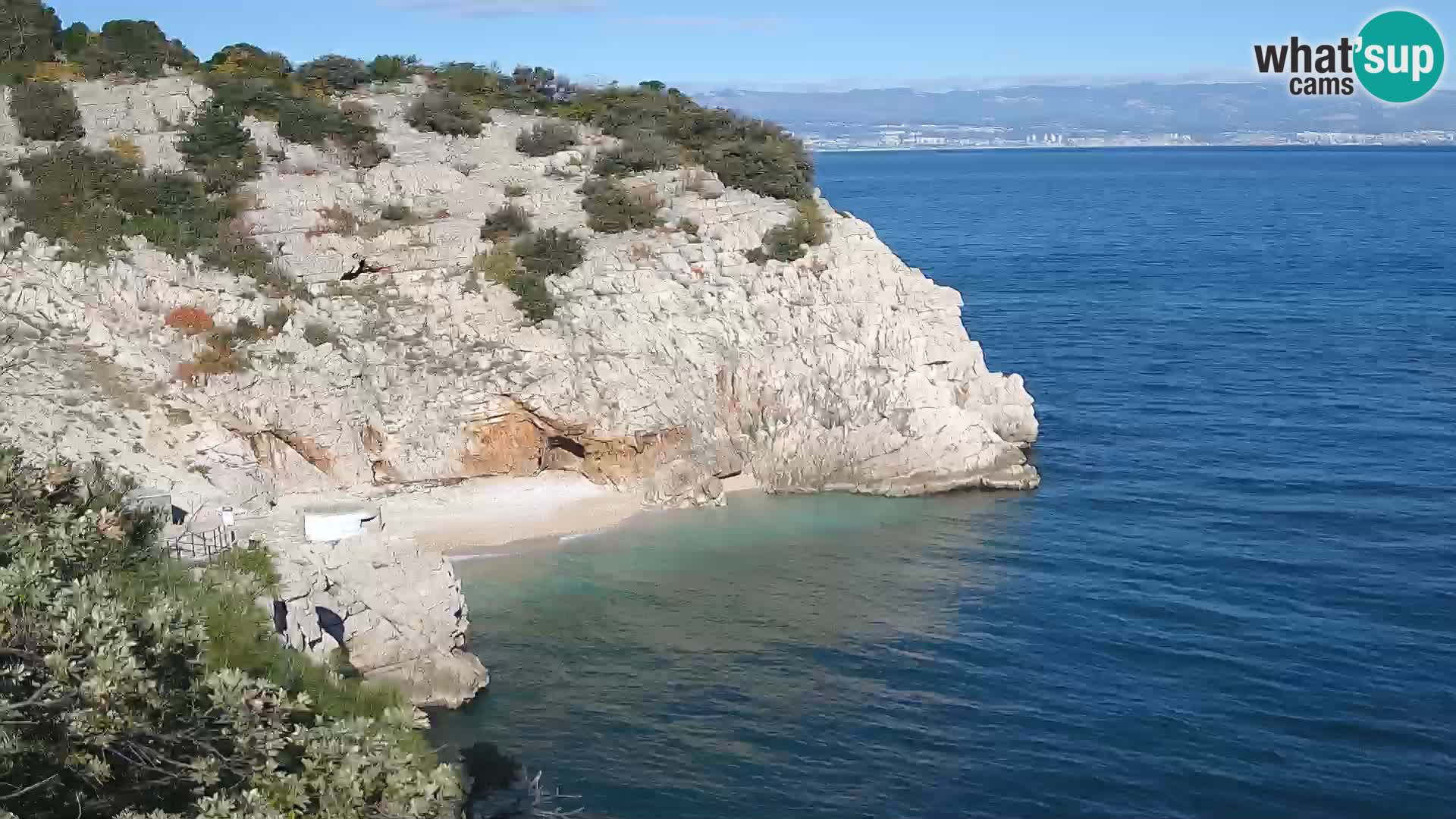 Webcam plage Brseč à Mošćenička Draga, Croatie