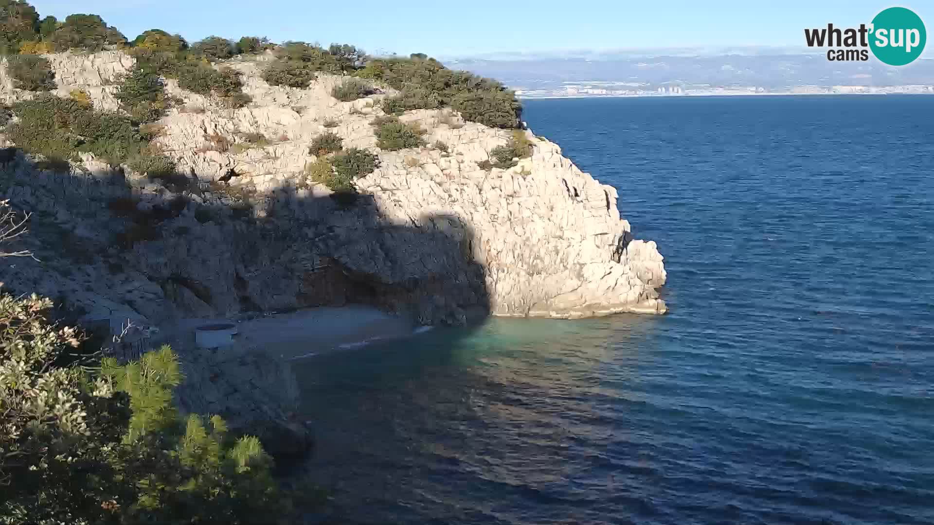 Webcam plage Brseč à Mošćenička Draga, Croatie