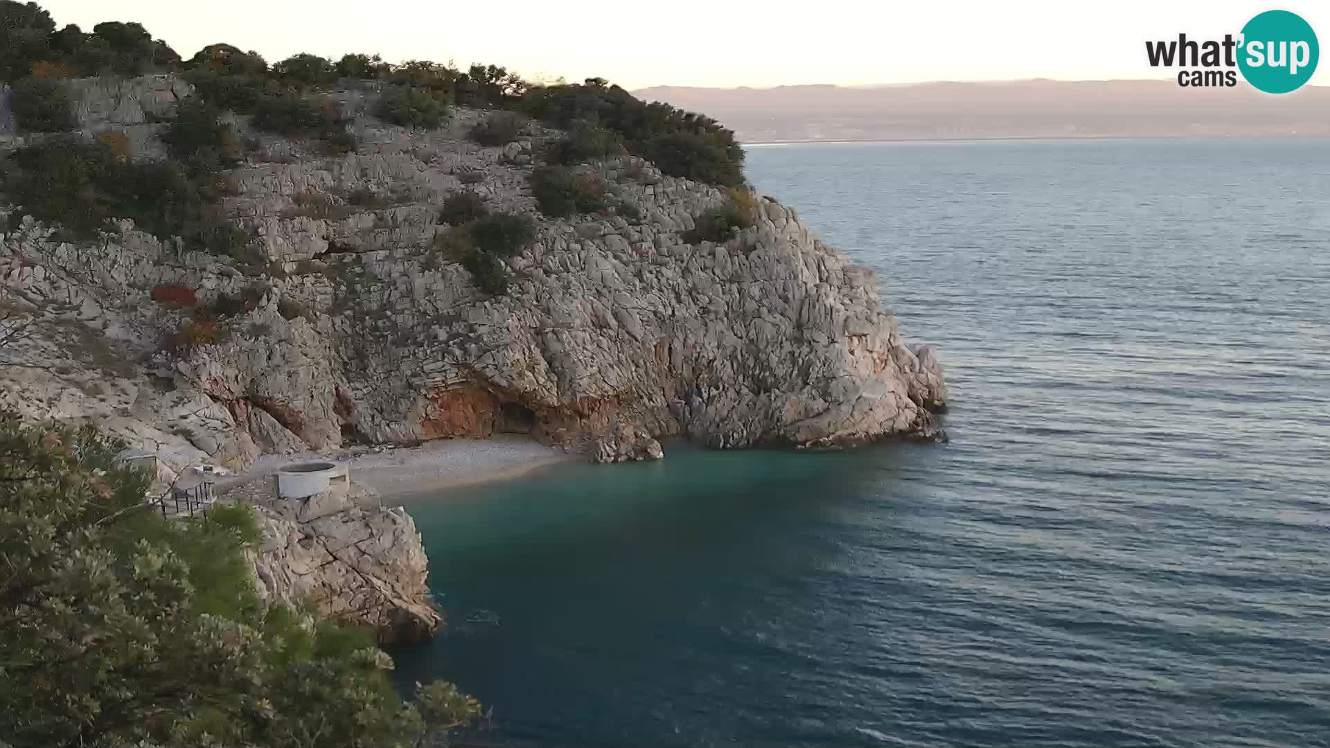 Webcam plage Brseč à Mošćenička Draga, Croatie