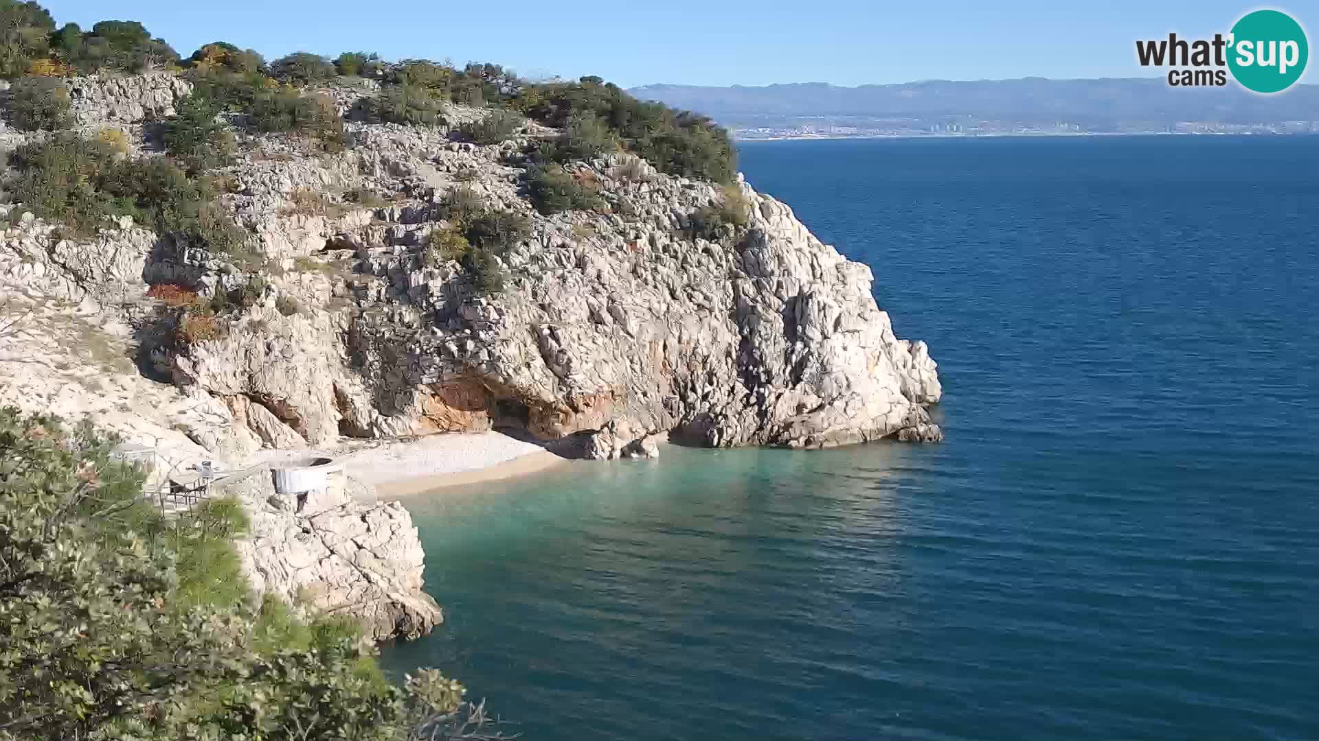 Cámara web de la playa de Brseč en Mošćenička Draga, Croacia