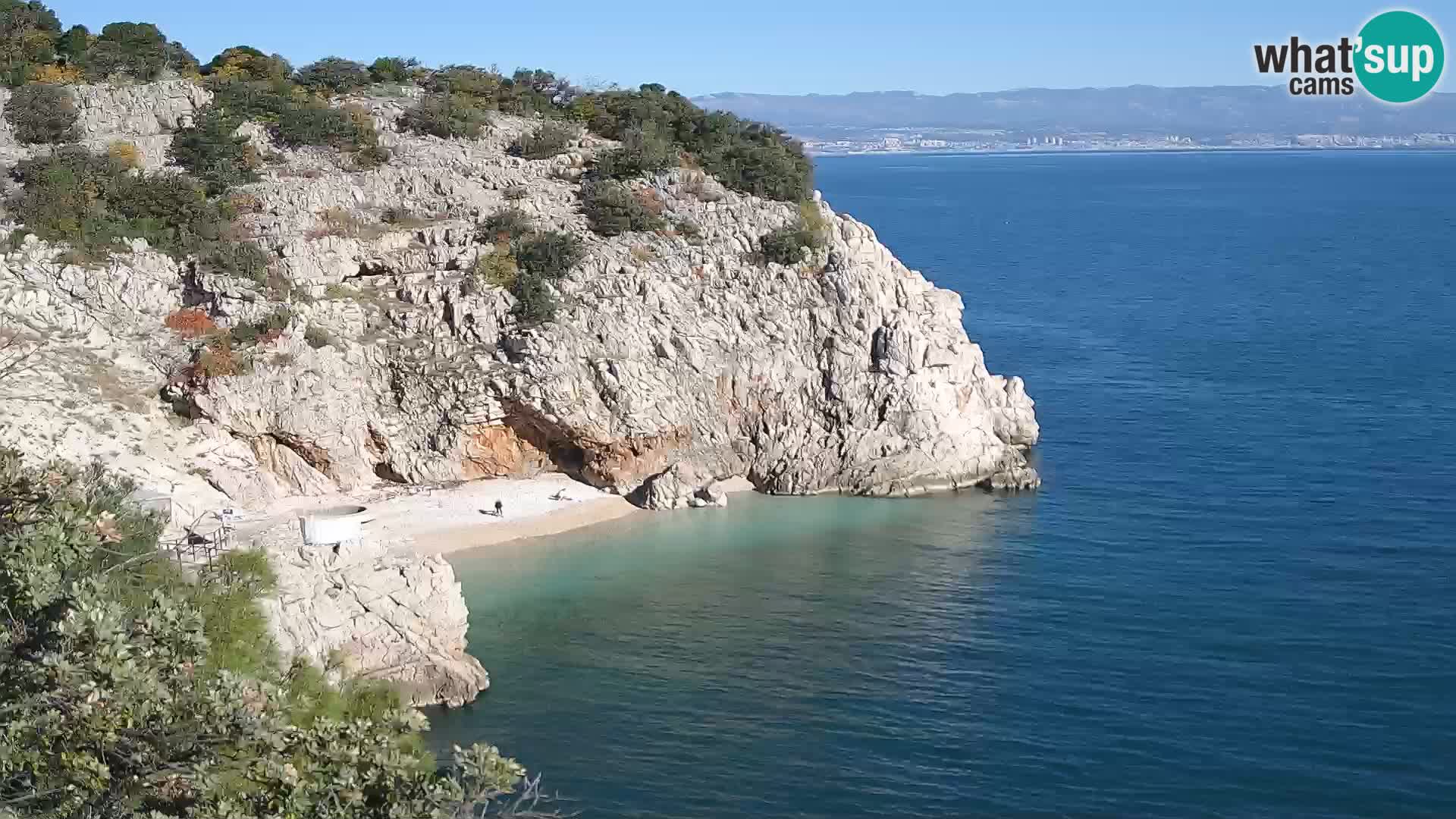 Spletna kamera Brseč plaža – Mošćenička Draga – Hrvaška