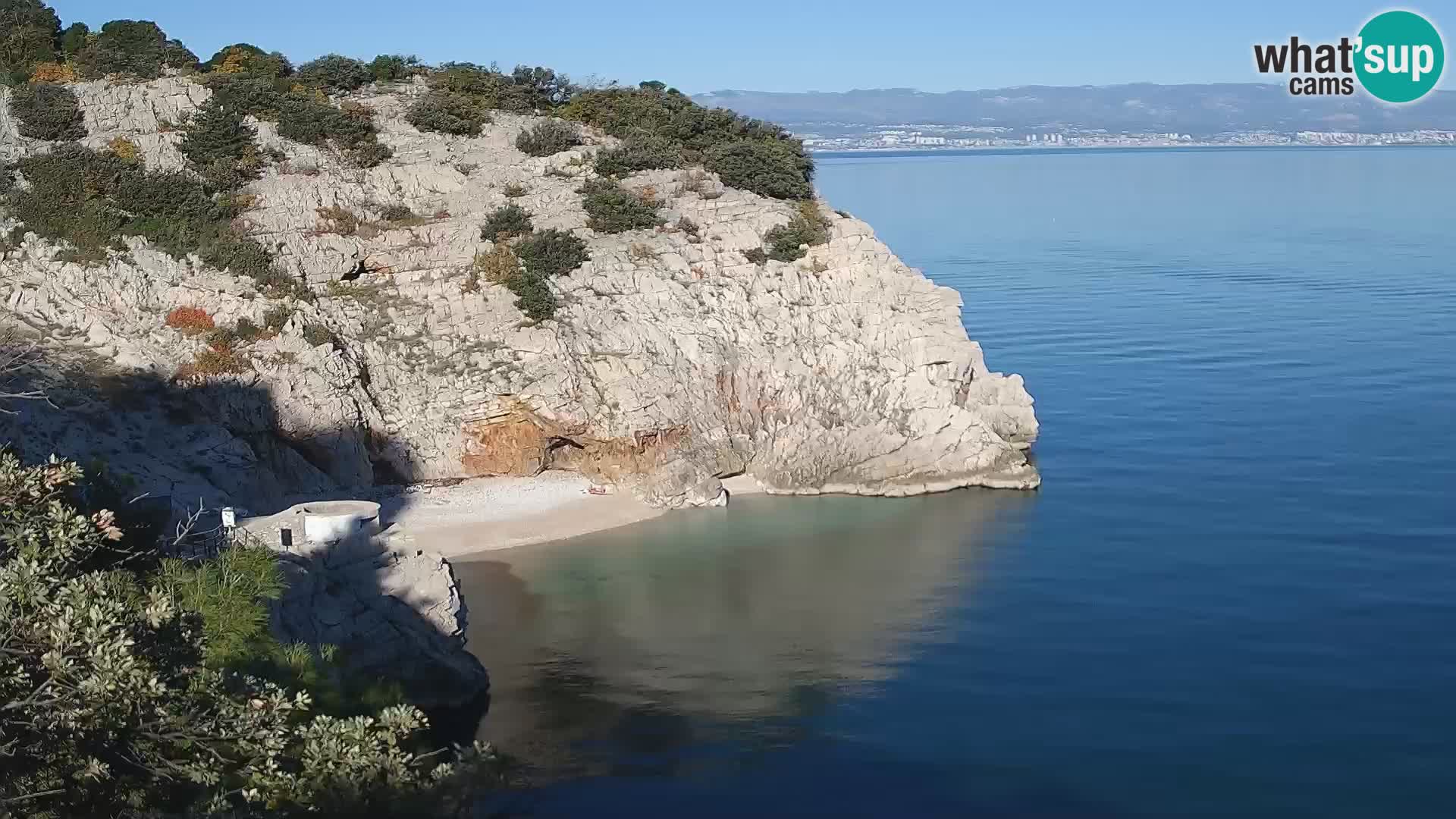 Webcam plage Brseč à Mošćenička Draga, Croatie