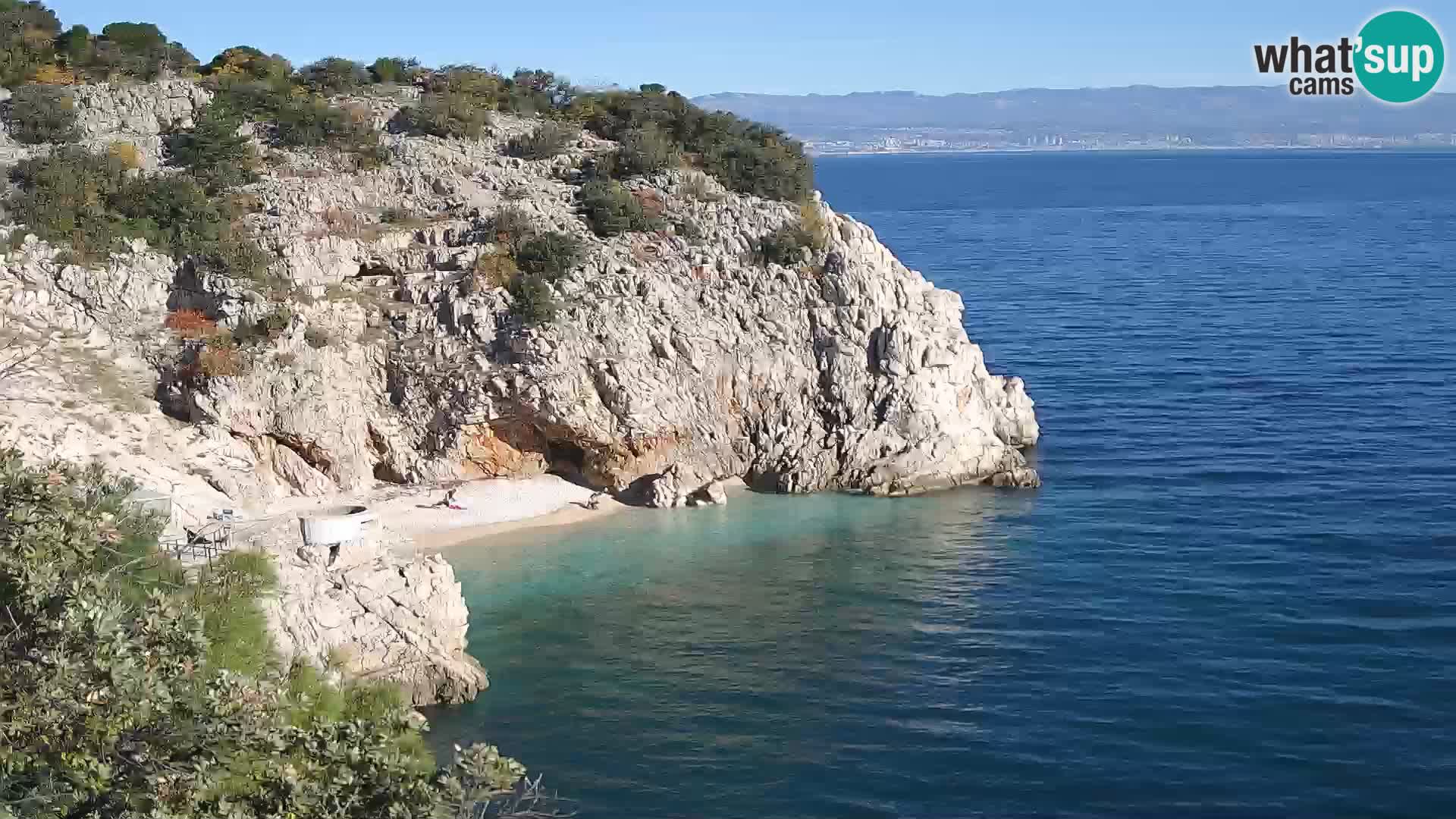 Spletna kamera Brseč plaža – Mošćenička Draga – Hrvaška