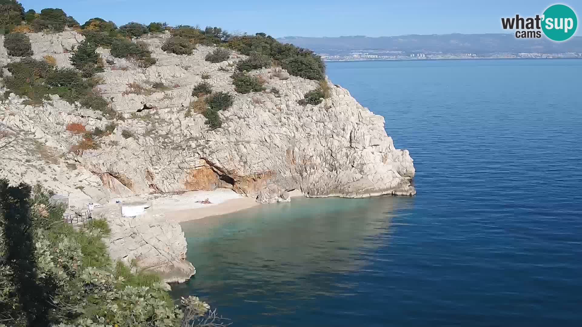 Webcam plage Brseč à Mošćenička Draga, Croatie