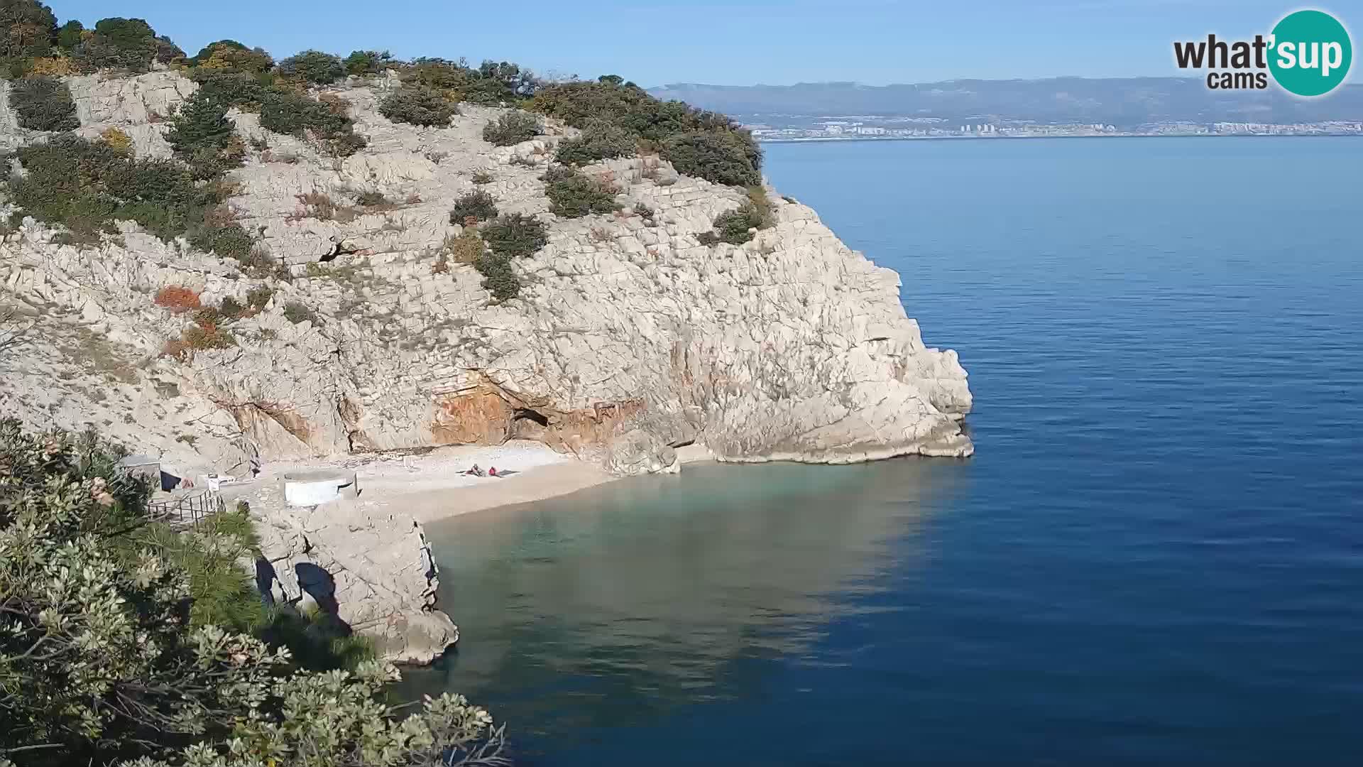 Webcam plage Brseč à Mošćenička Draga, Croatie