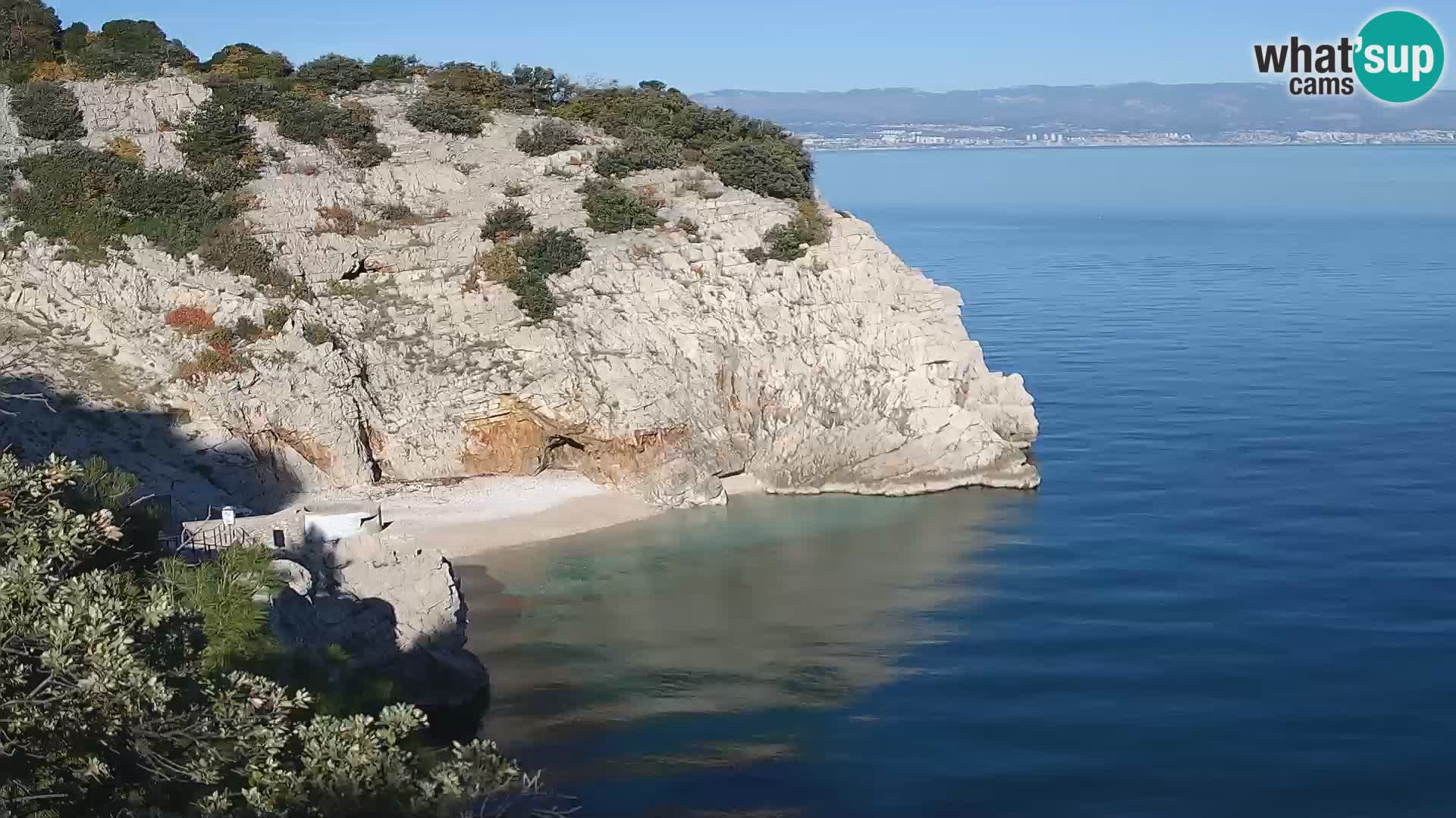 Cámara web de la playa de Brseč en Mošćenička Draga, Croacia