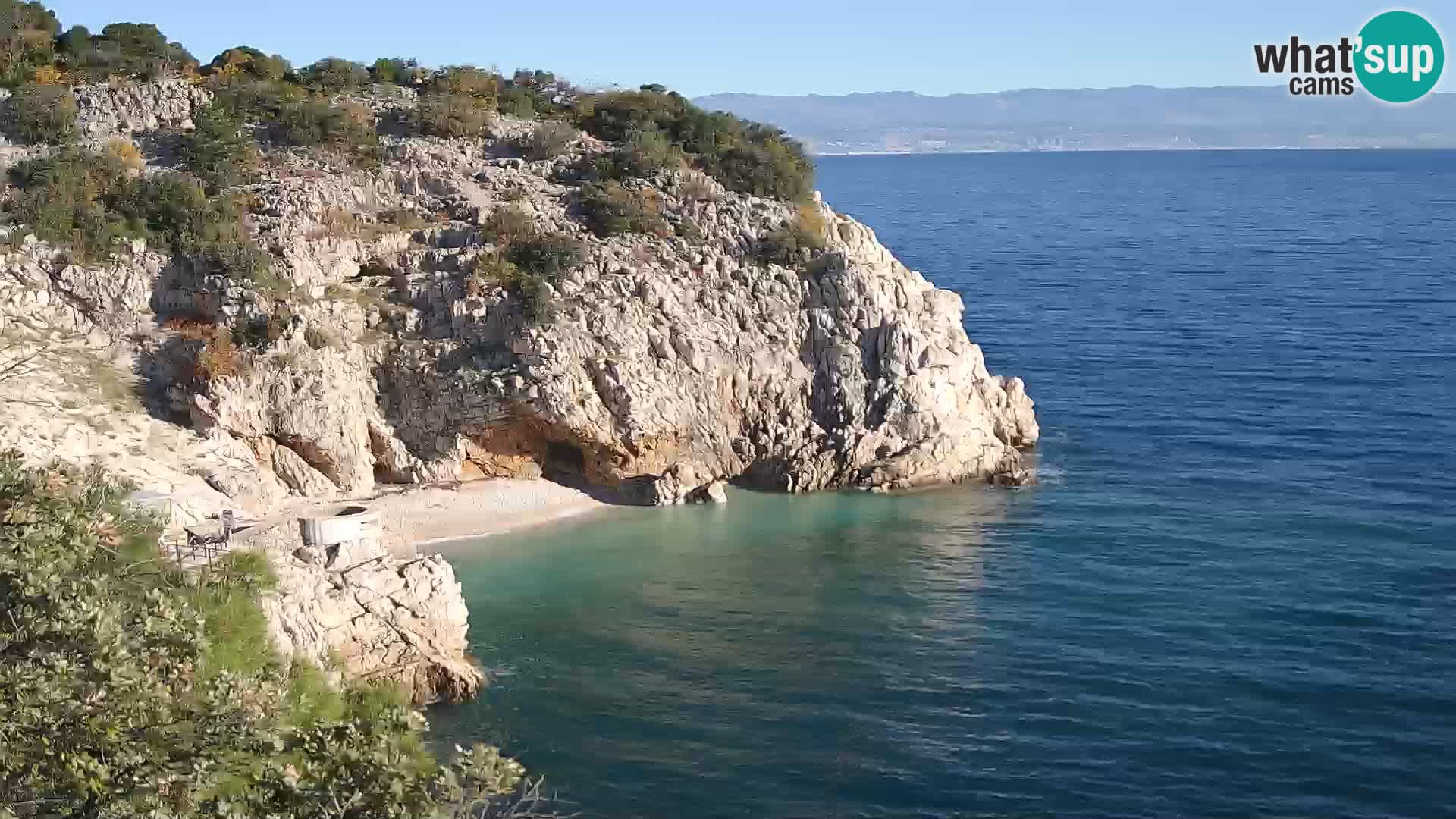Cámara web de la playa de Brseč en Mošćenička Draga, Croacia