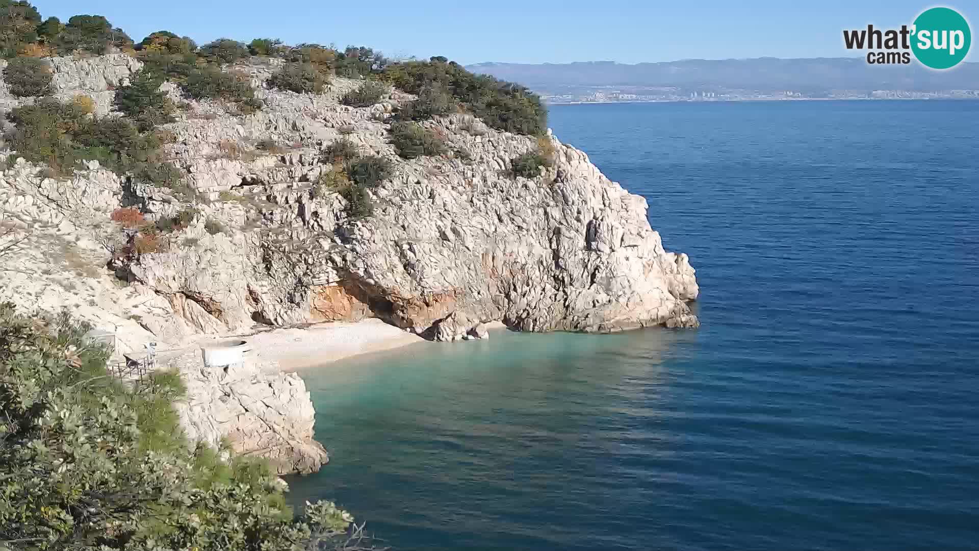 Cámara web de la playa de Brseč en Mošćenička Draga, Croacia