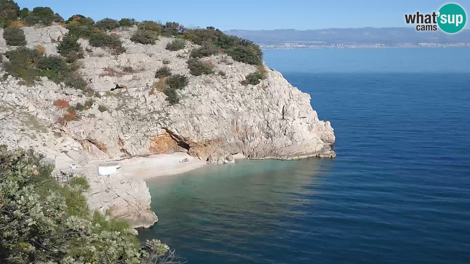 Cámara web de la playa de Brseč en Mošćenička Draga, Croacia