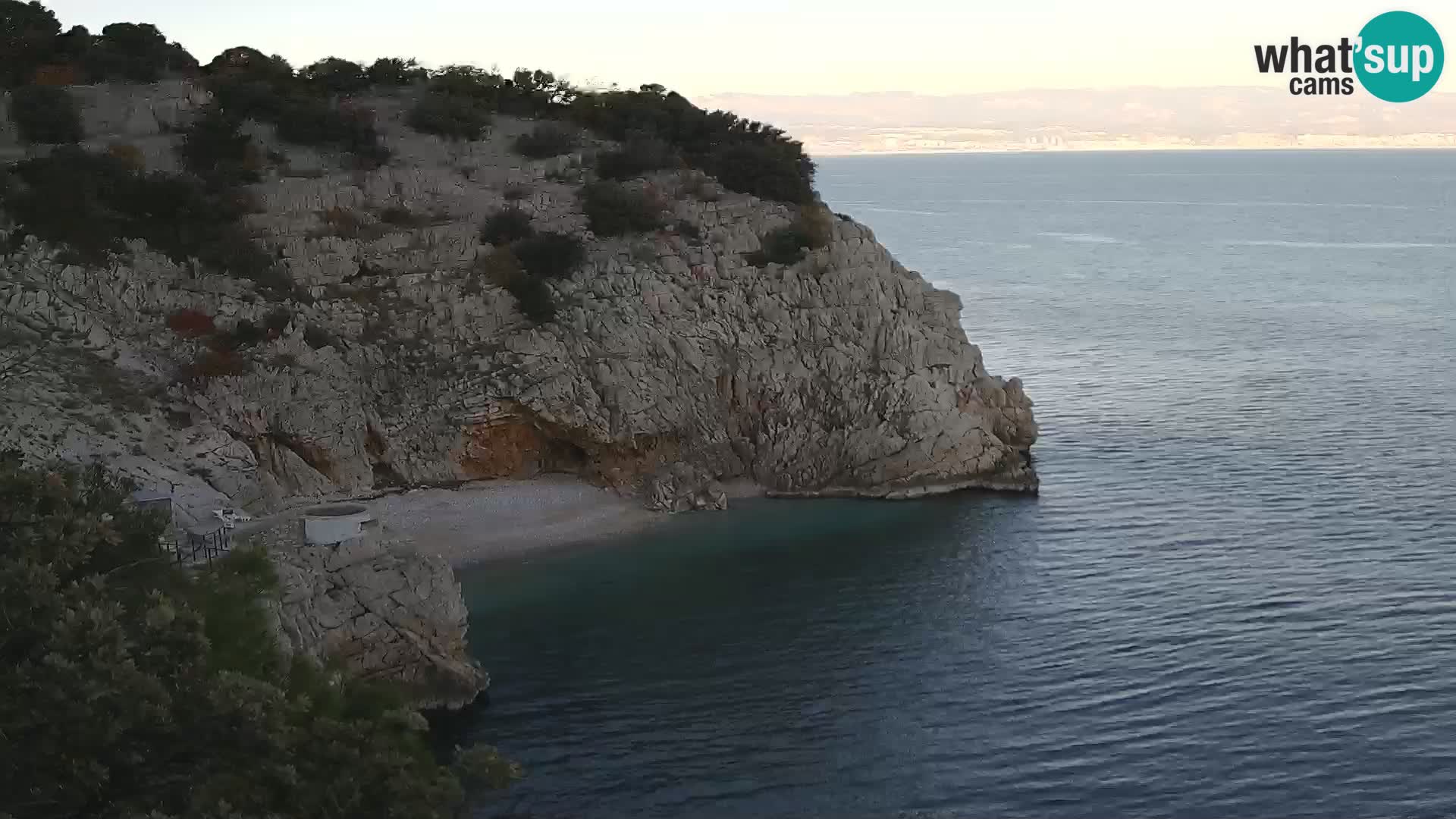 Webcam plage Brseč à Mošćenička Draga, Croatie