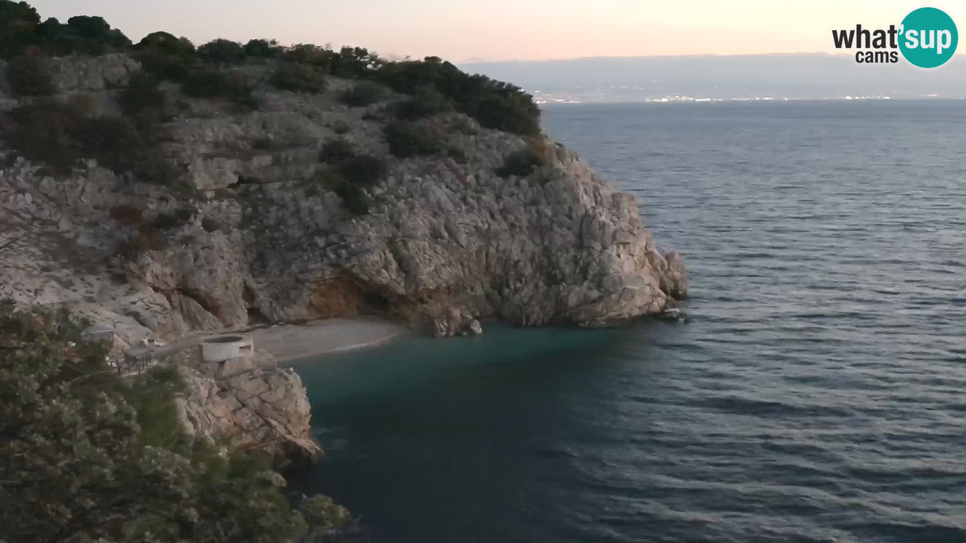 Webcam plage Brseč à Mošćenička Draga, Croatie