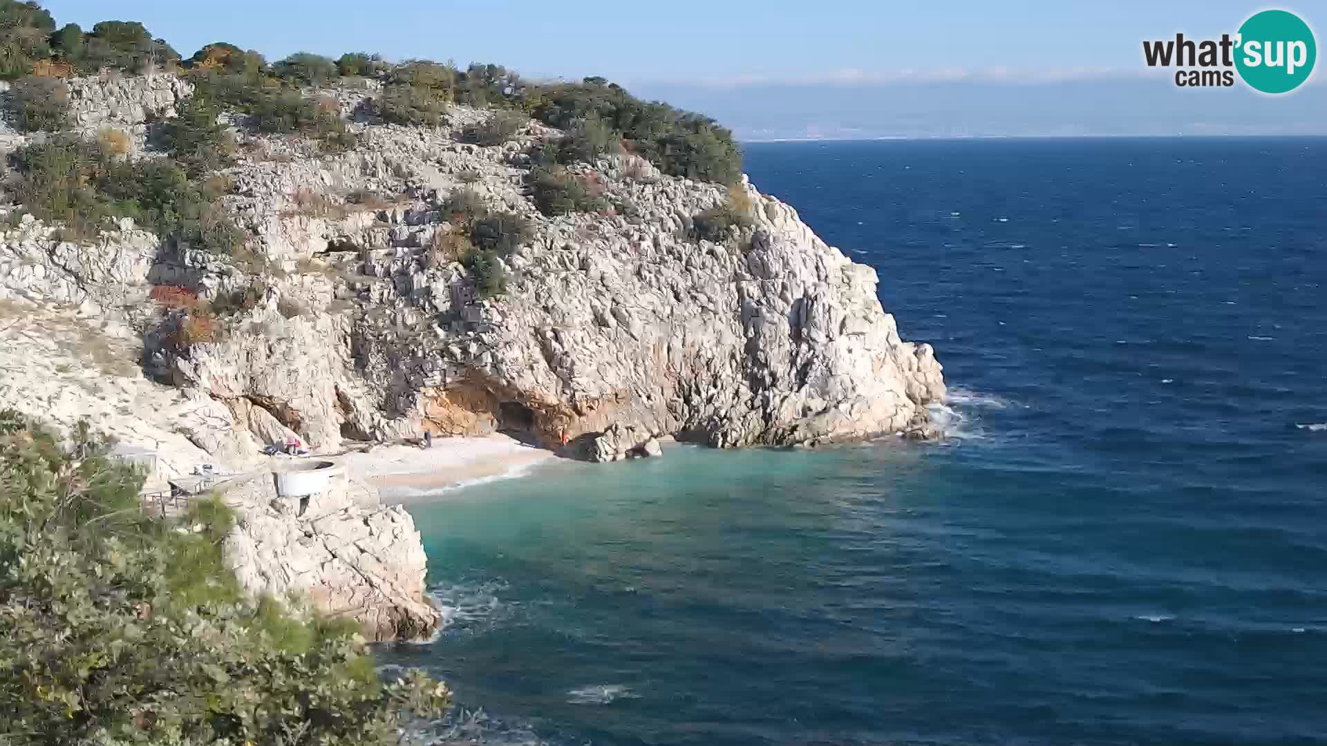 Webcam plage Brseč à Mošćenička Draga, Croatie