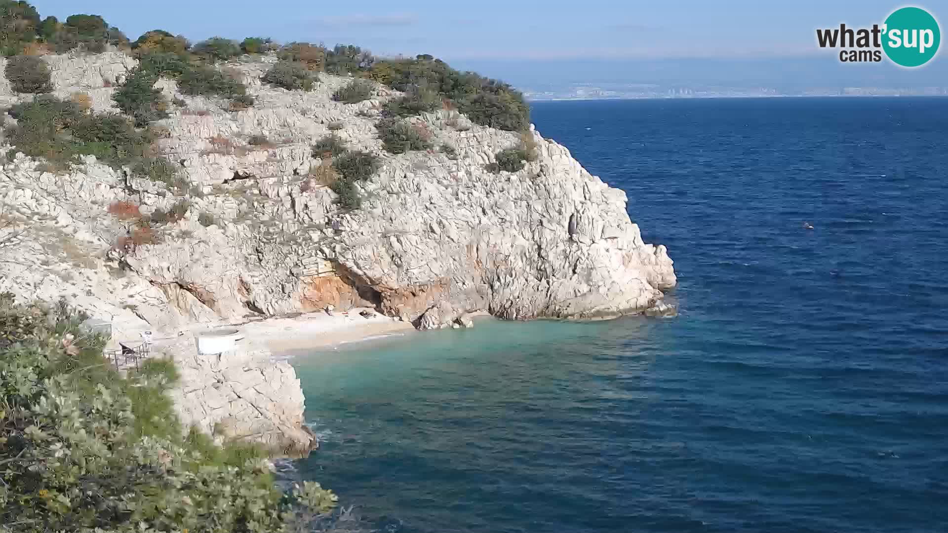 Spletna kamera Brseč plaža – Mošćenička Draga – Hrvaška