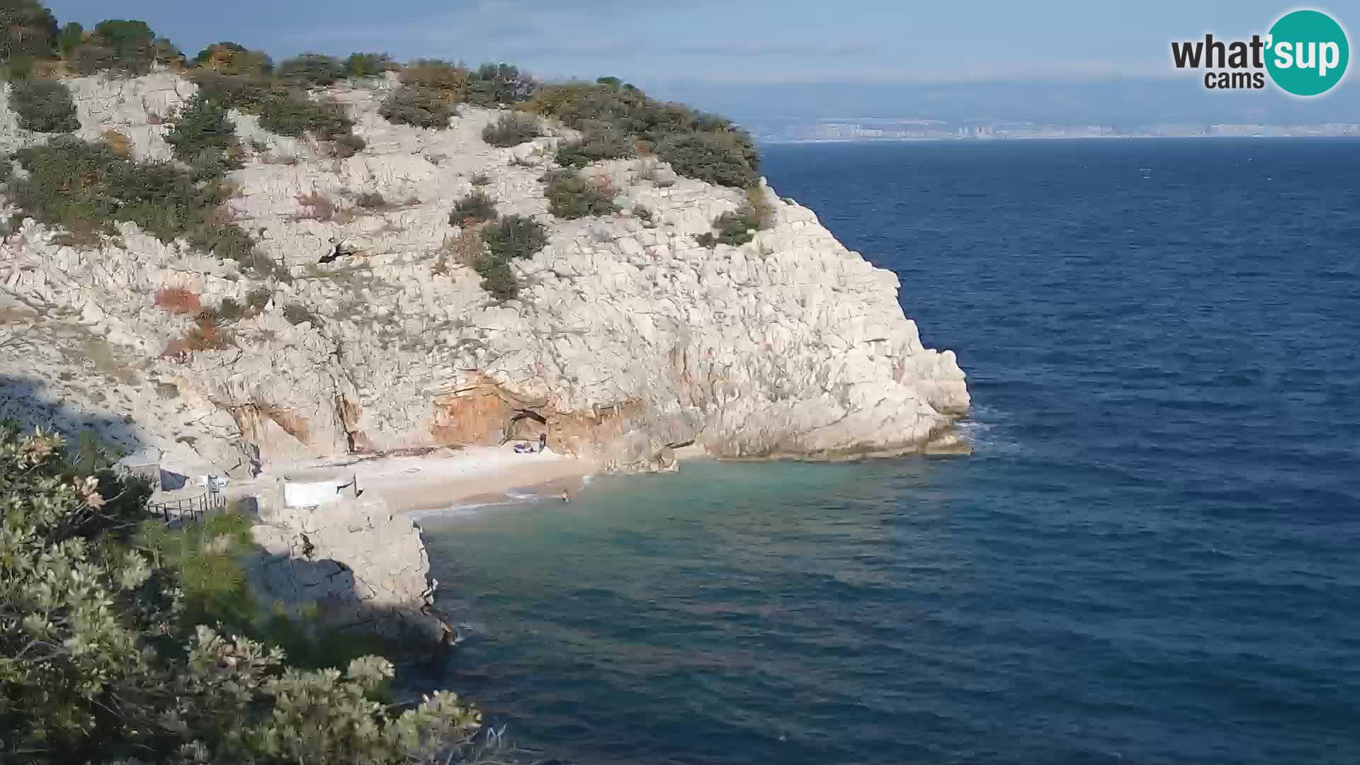 Cámara web de la playa de Brseč en Mošćenička Draga, Croacia