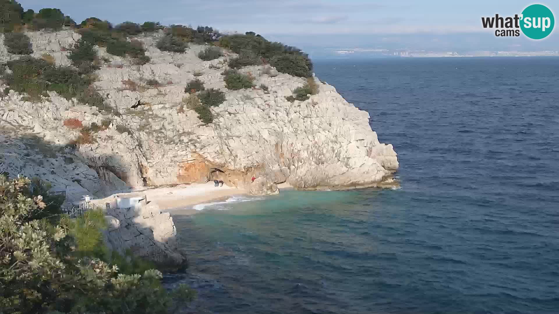 Spletna kamera Brseč plaža – Mošćenička Draga – Hrvaška