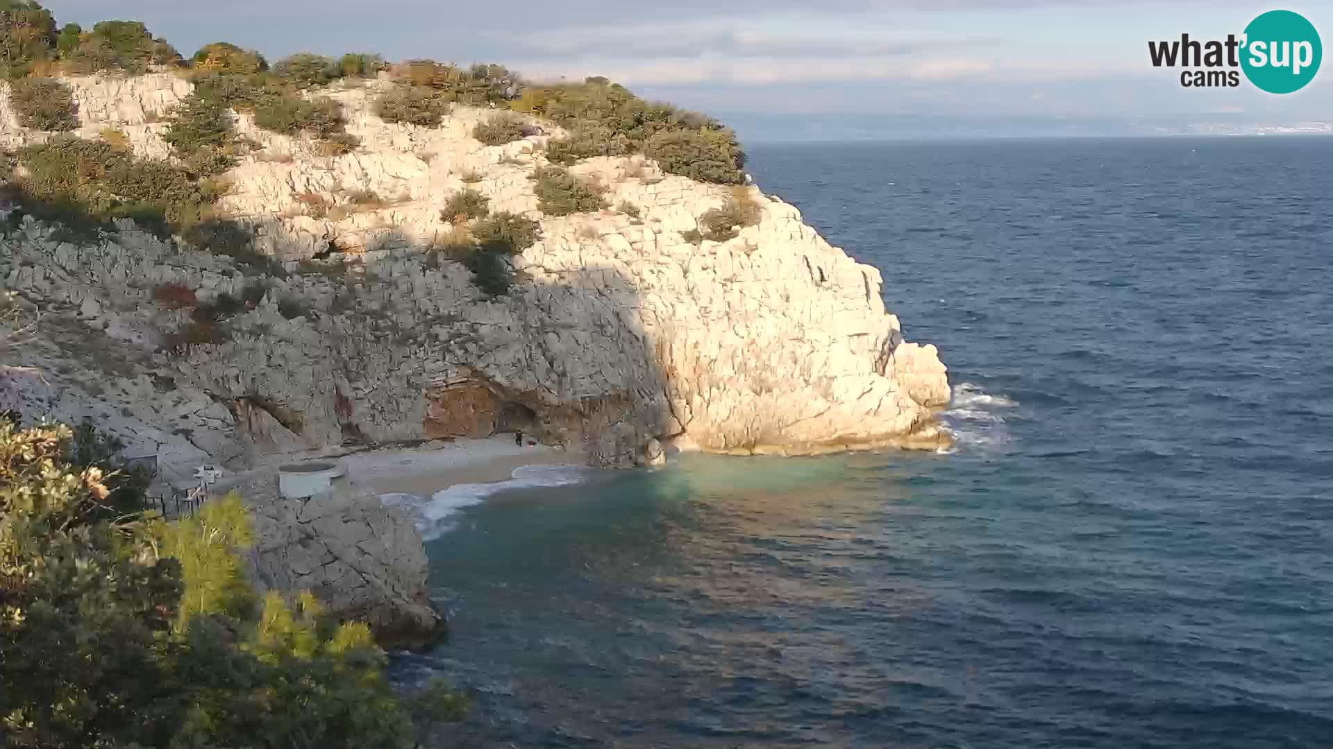 Webcam plage Brseč à Mošćenička Draga, Croatie
