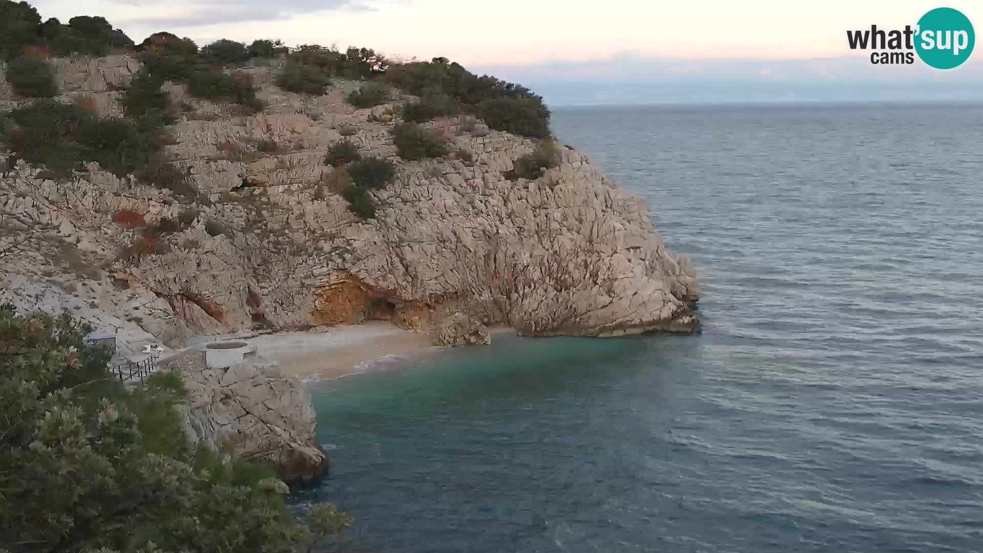 Webcam plage Brseč à Mošćenička Draga, Croatie