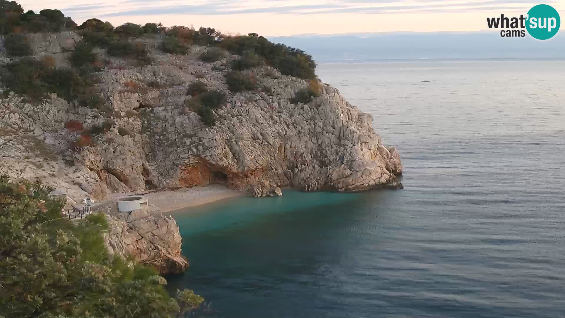 Cámara web de la playa de Brseč en Mošćenička Draga, Croacia
