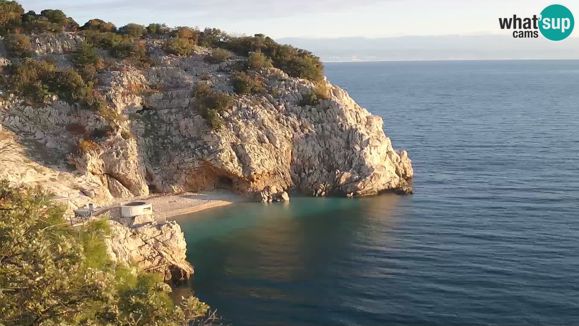 Cámara web de la playa de Brseč en Mošćenička Draga, Croacia