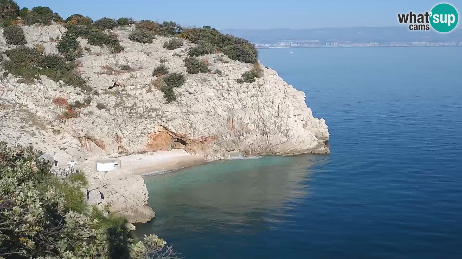 Webcam plage Brseč à Mošćenička Draga, Croatie