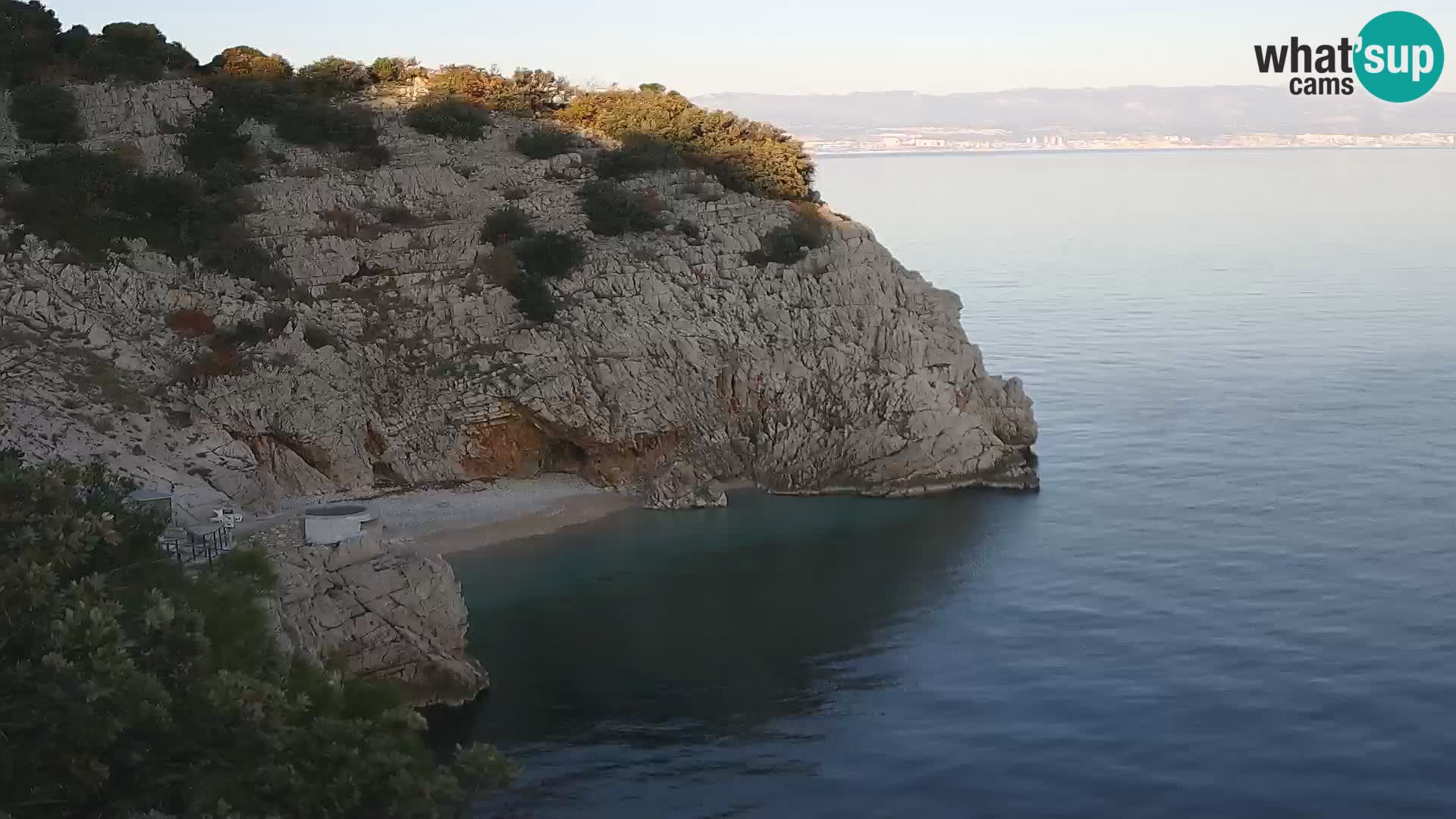 Cámara web de la playa de Brseč en Mošćenička Draga, Croacia