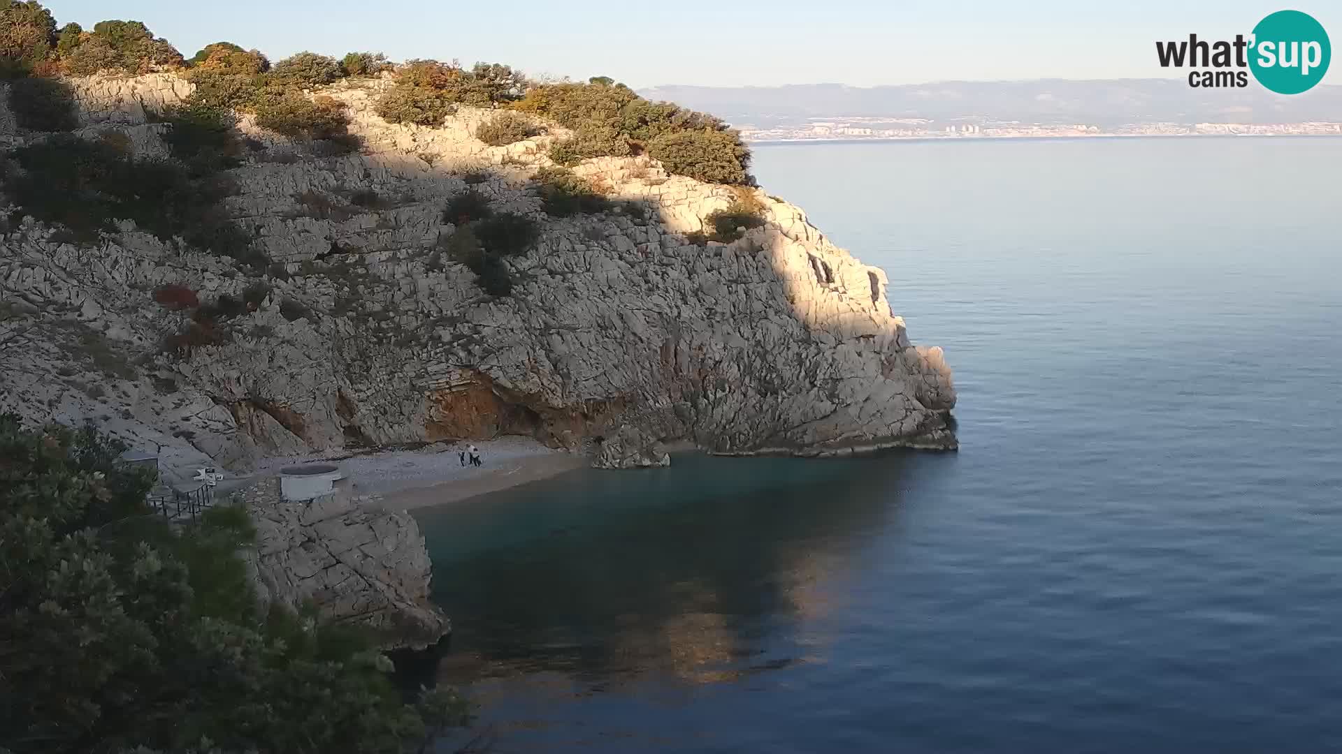 Webcam plage Brseč à Mošćenička Draga, Croatie