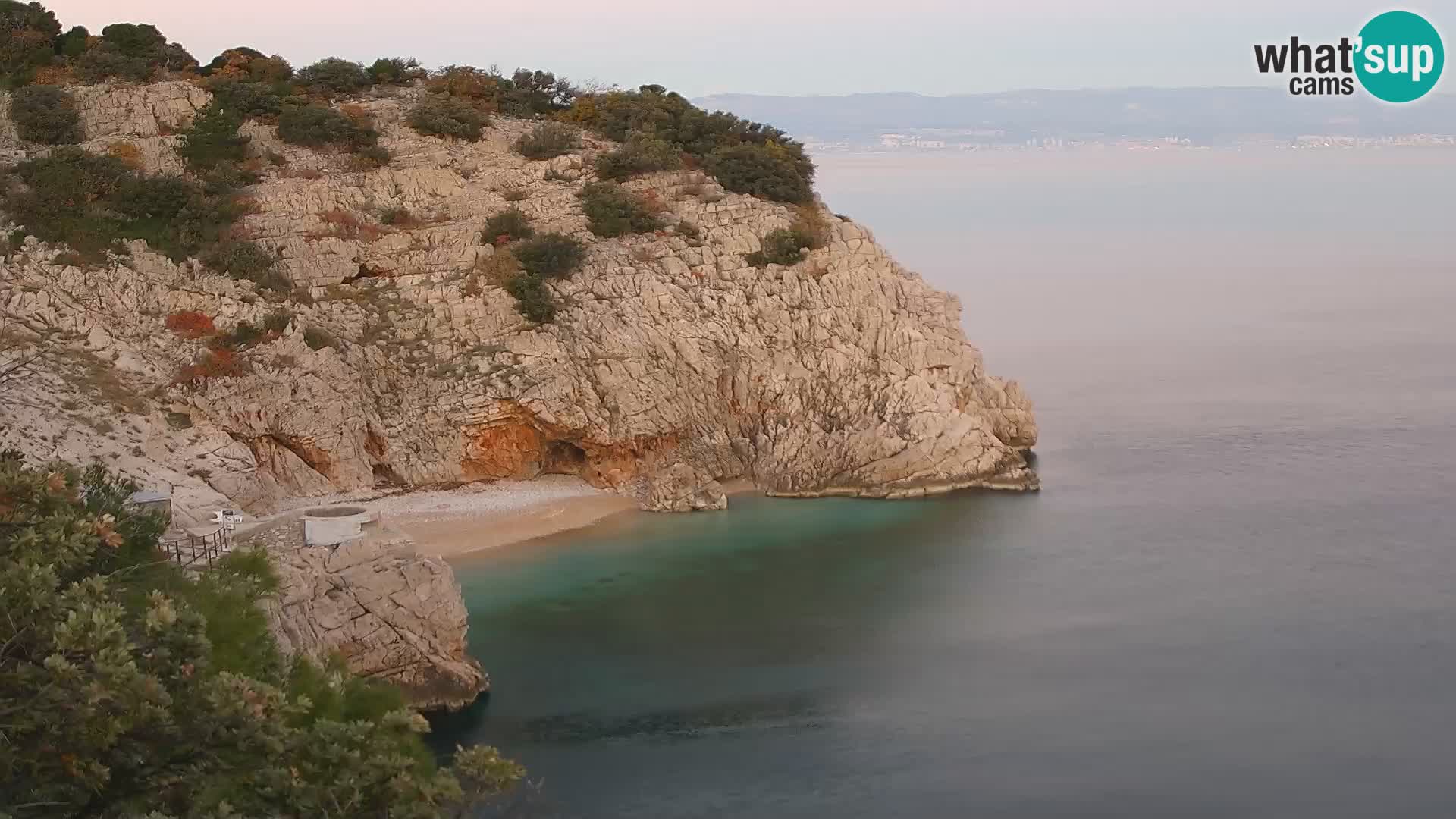 Webcam plage Brseč à Mošćenička Draga, Croatie