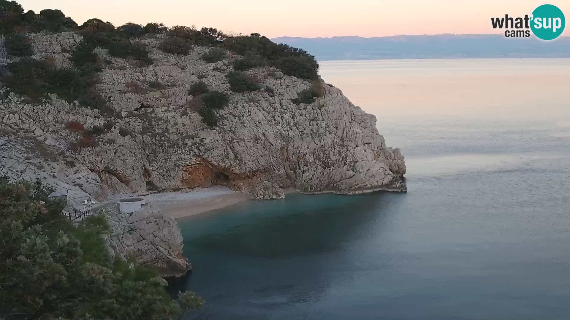 Webcam plage Brseč à Mošćenička Draga, Croatie